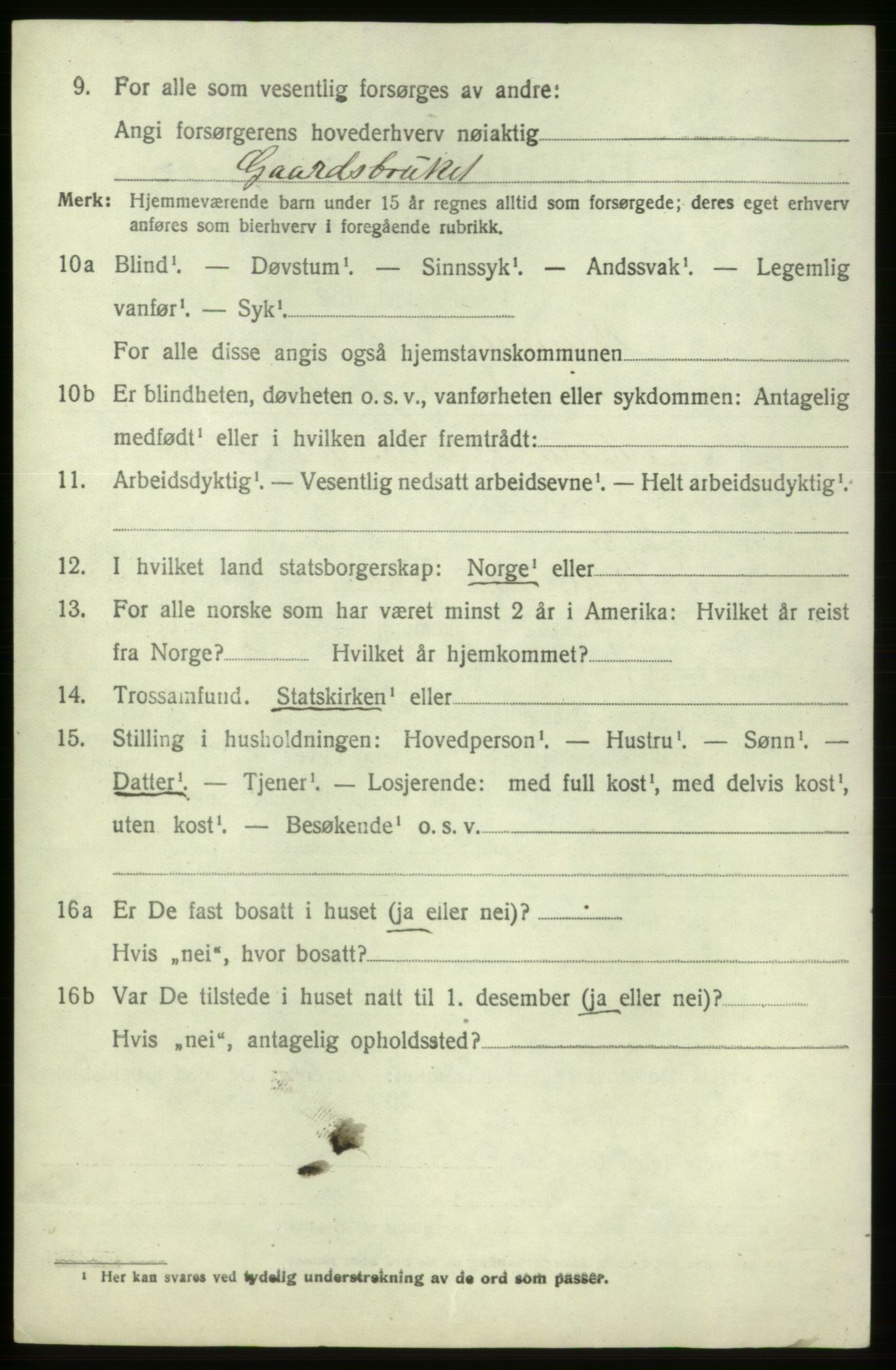 SAB, 1920 census for Bremnes, 1920, p. 6119