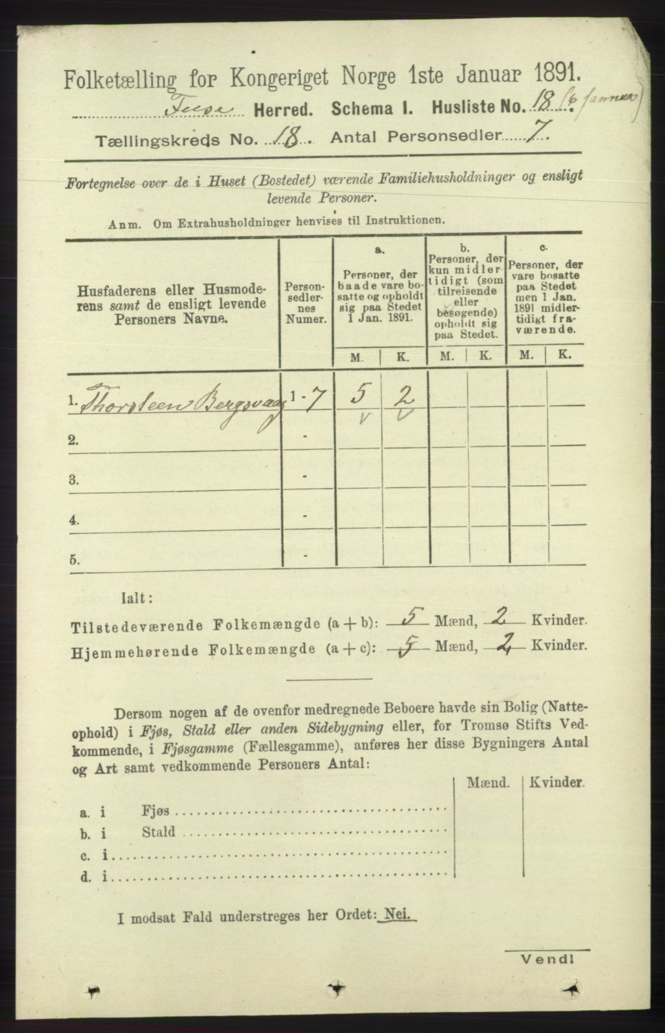 RA, 1891 census for 1241 Fusa, 1891, p. 4110