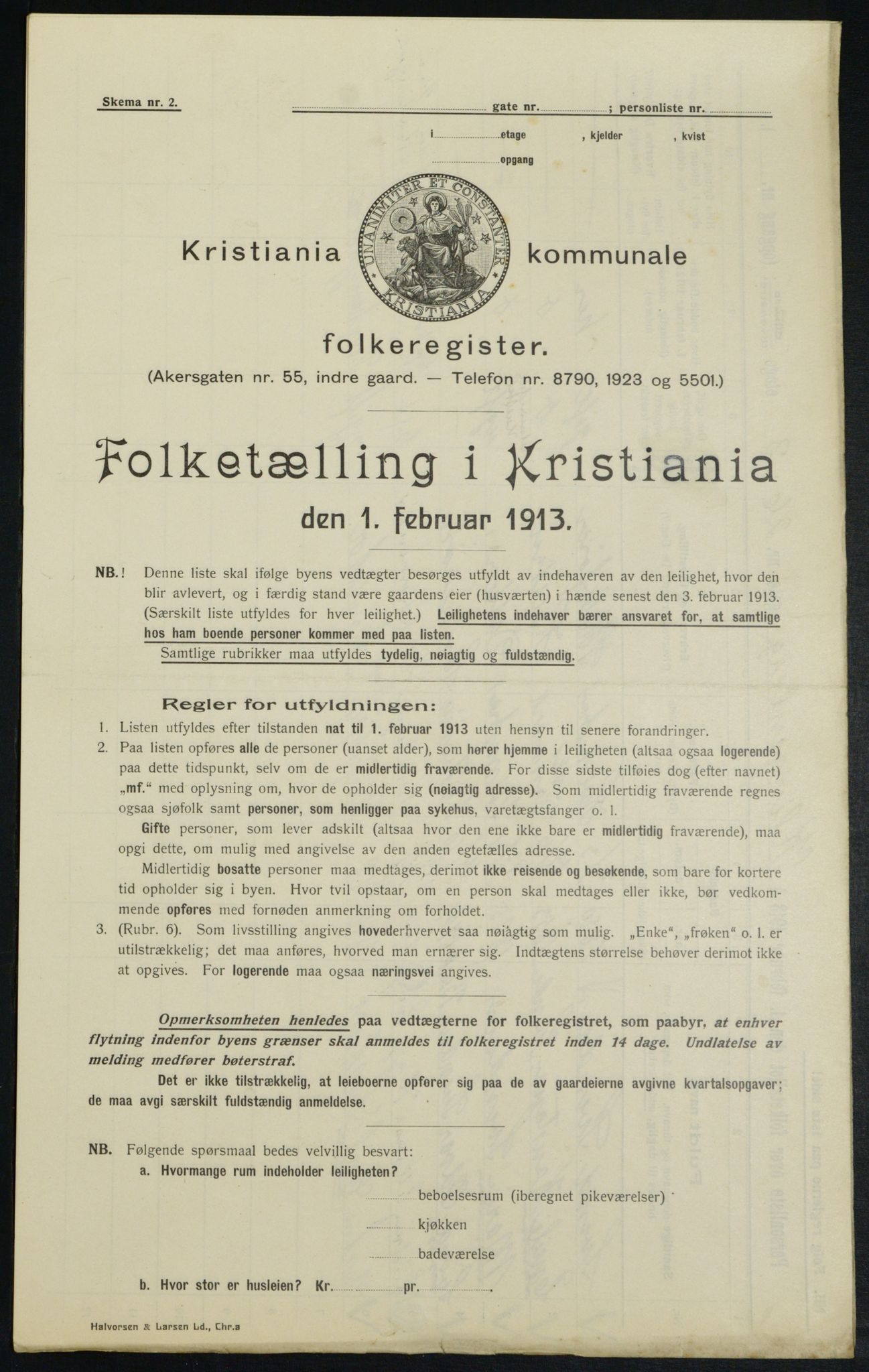 OBA, Municipal Census 1913 for Kristiania, 1913, p. 51778