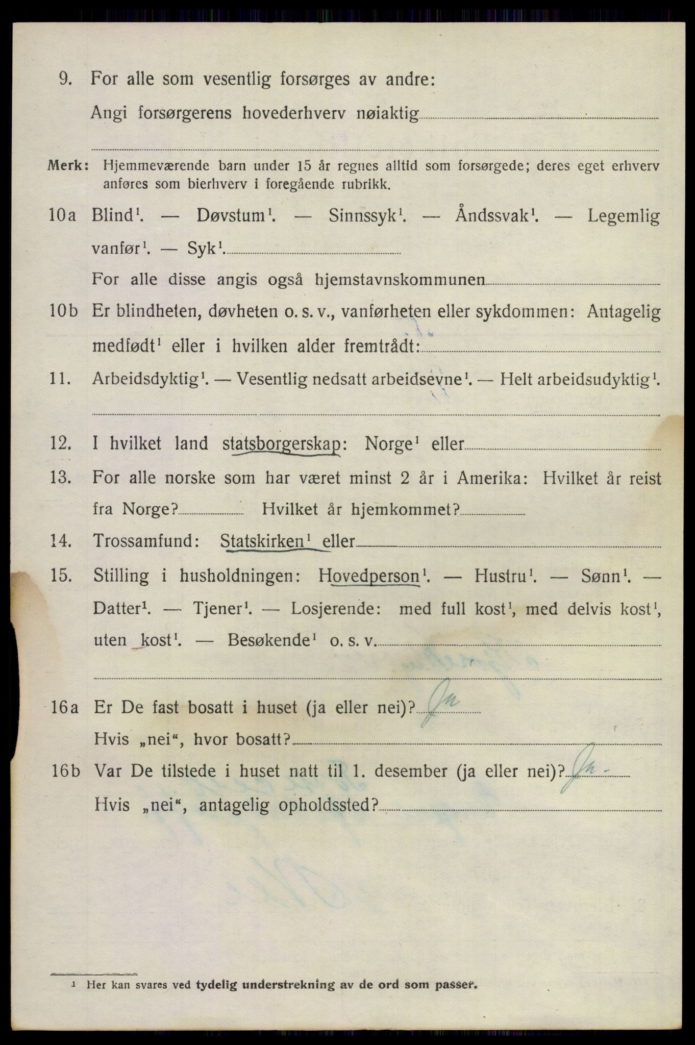 SAKO, 1920 census for Hurum, 1920, p. 3095