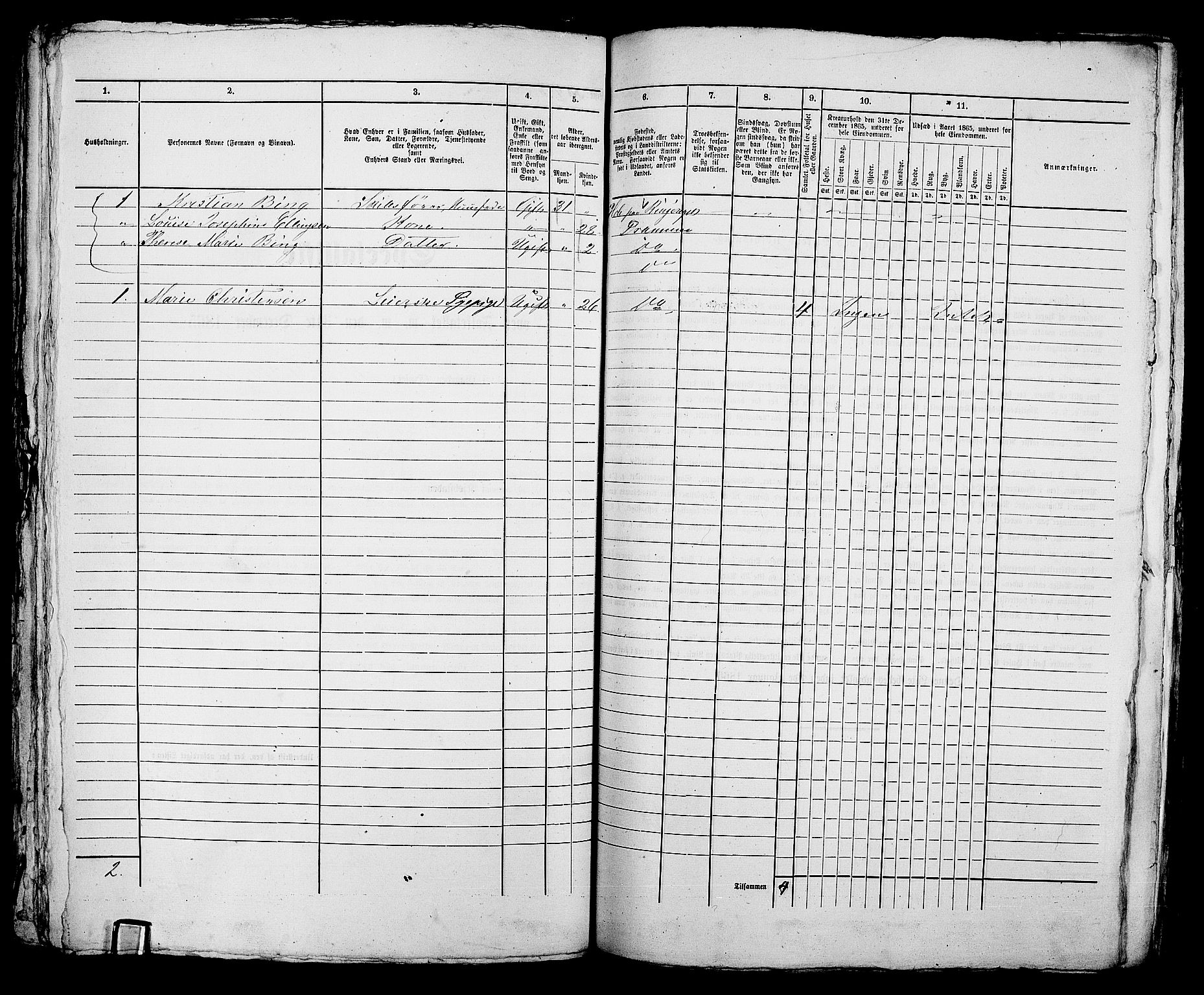 RA, 1865 census for Bragernes in Drammen, 1865, p. 928