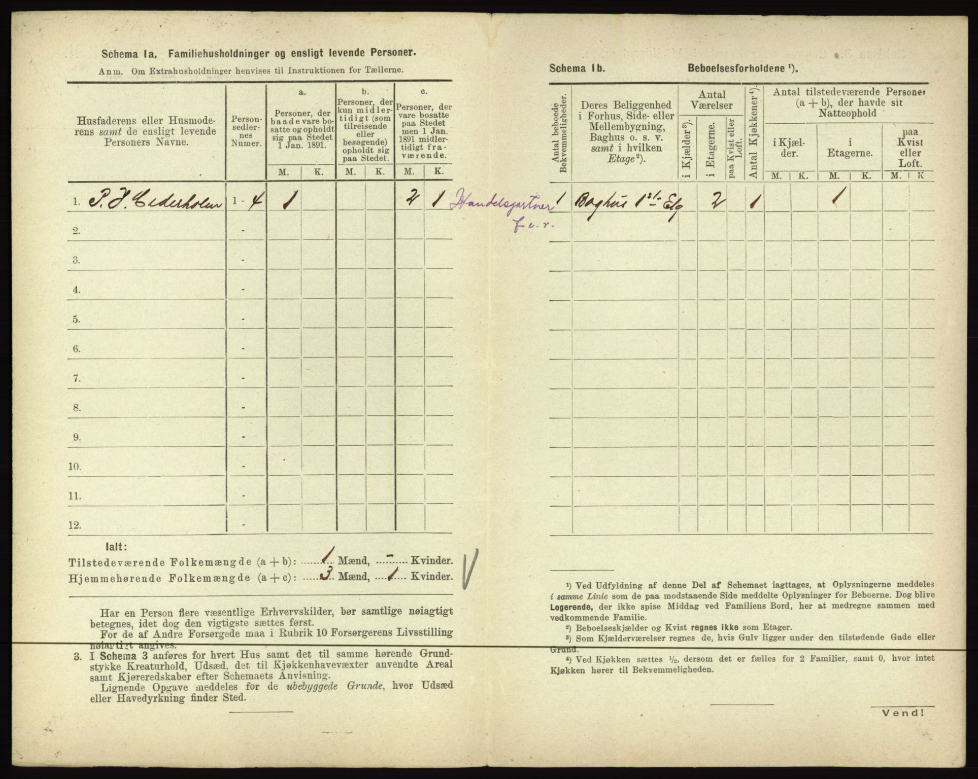 RA, 1891 census for 0601 Hønefoss, 1891, p. 102