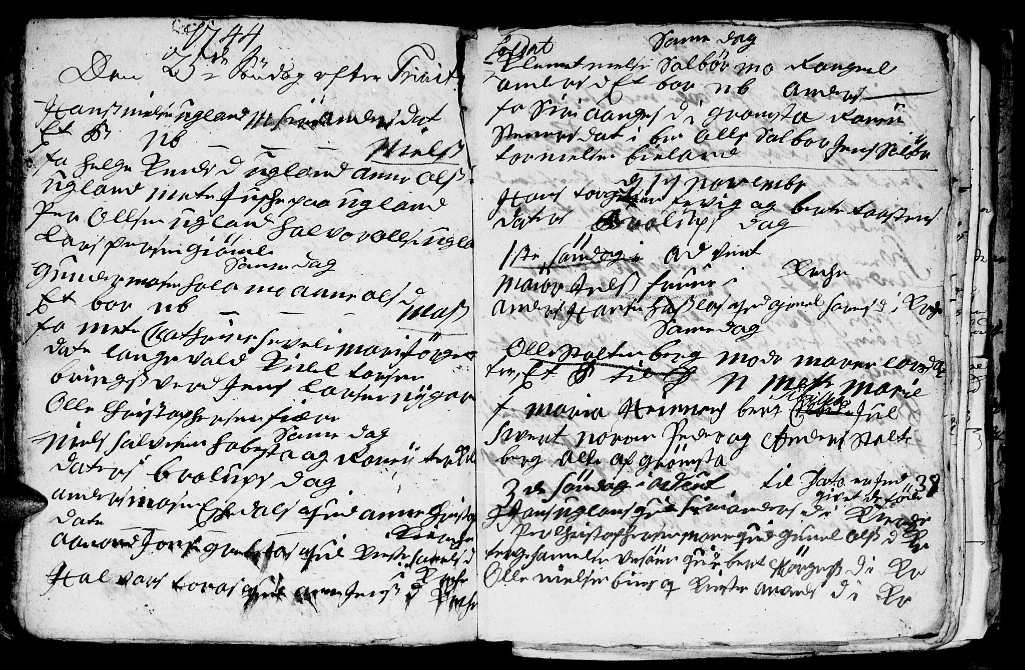 Fjære sokneprestkontor, AV/SAK-1111-0011/F/Fb/L0001: Parish register (copy) no. B 1, 1732-1750, p. 119