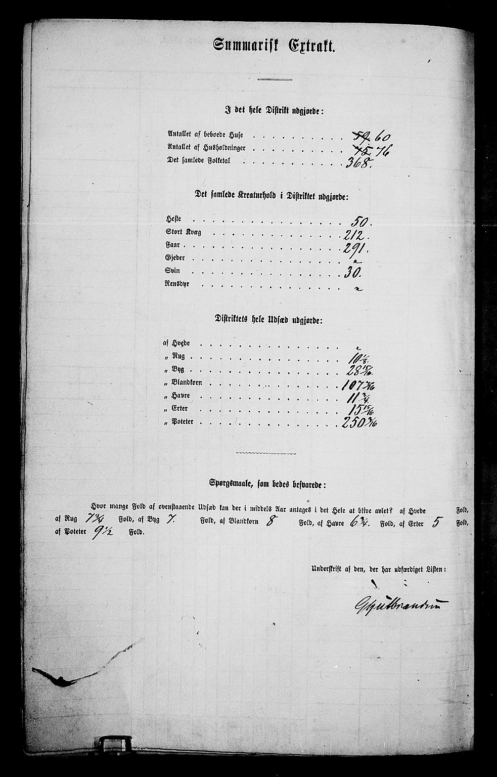 RA, 1865 census for Stange, 1865, p. 207