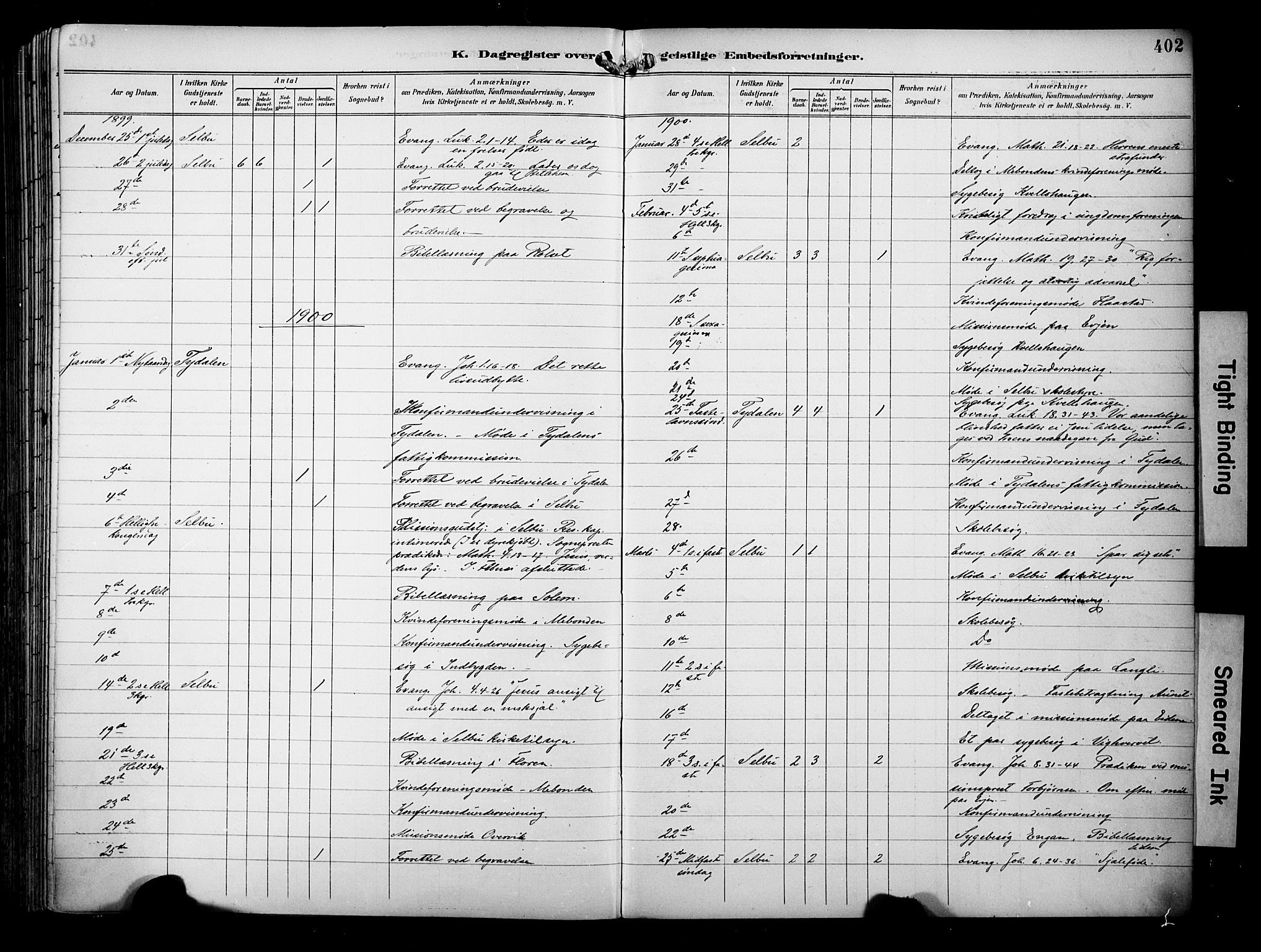 Ministerialprotokoller, klokkerbøker og fødselsregistre - Sør-Trøndelag, SAT/A-1456/695/L1149: Parish register (official) no. 695A09, 1891-1902, p. 402
