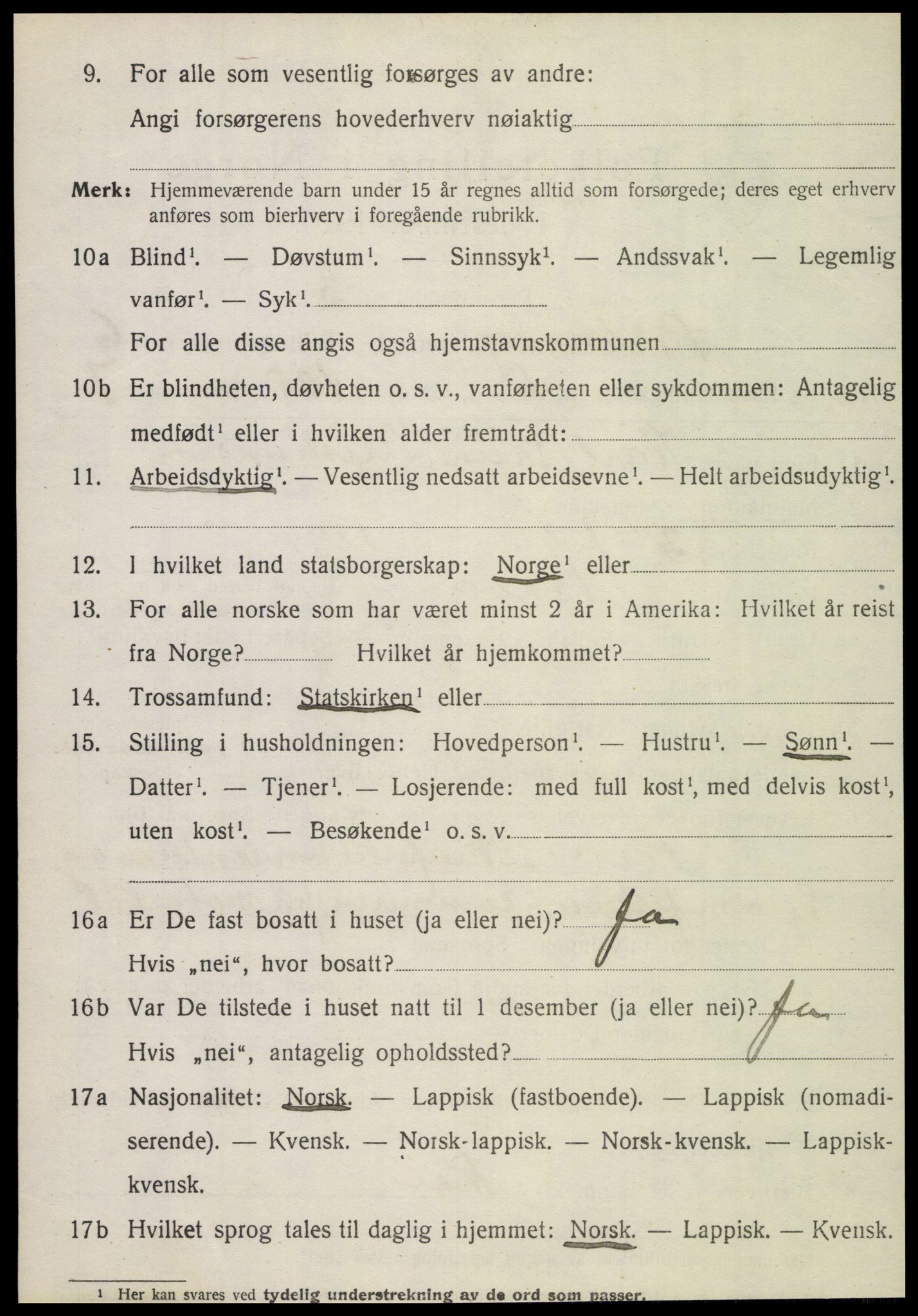 SAT, 1920 census for Brønnøy, 1920, p. 4373