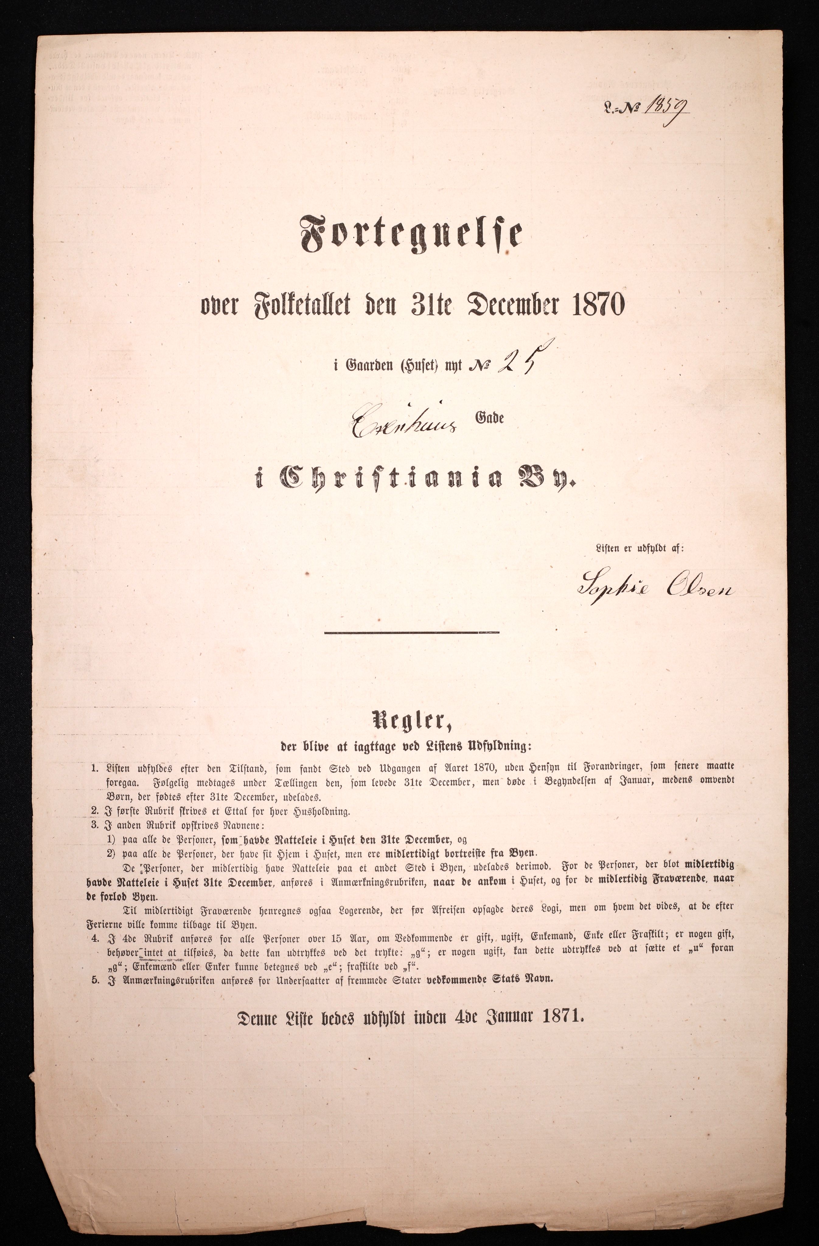 RA, 1870 census for 0301 Kristiania, 1870, p. 859