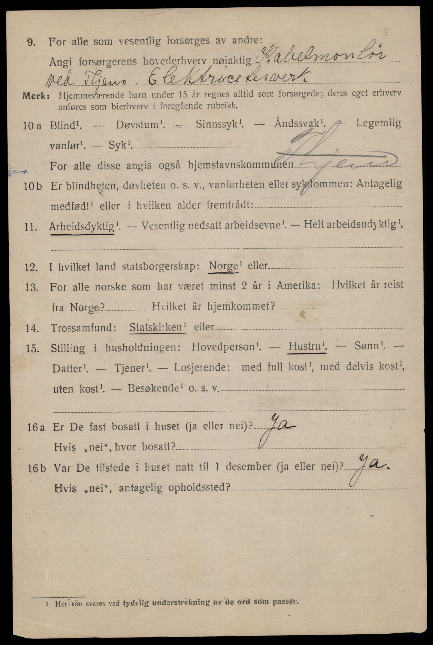 SAT, 1920 census for Trondheim, 1920, p. 79517