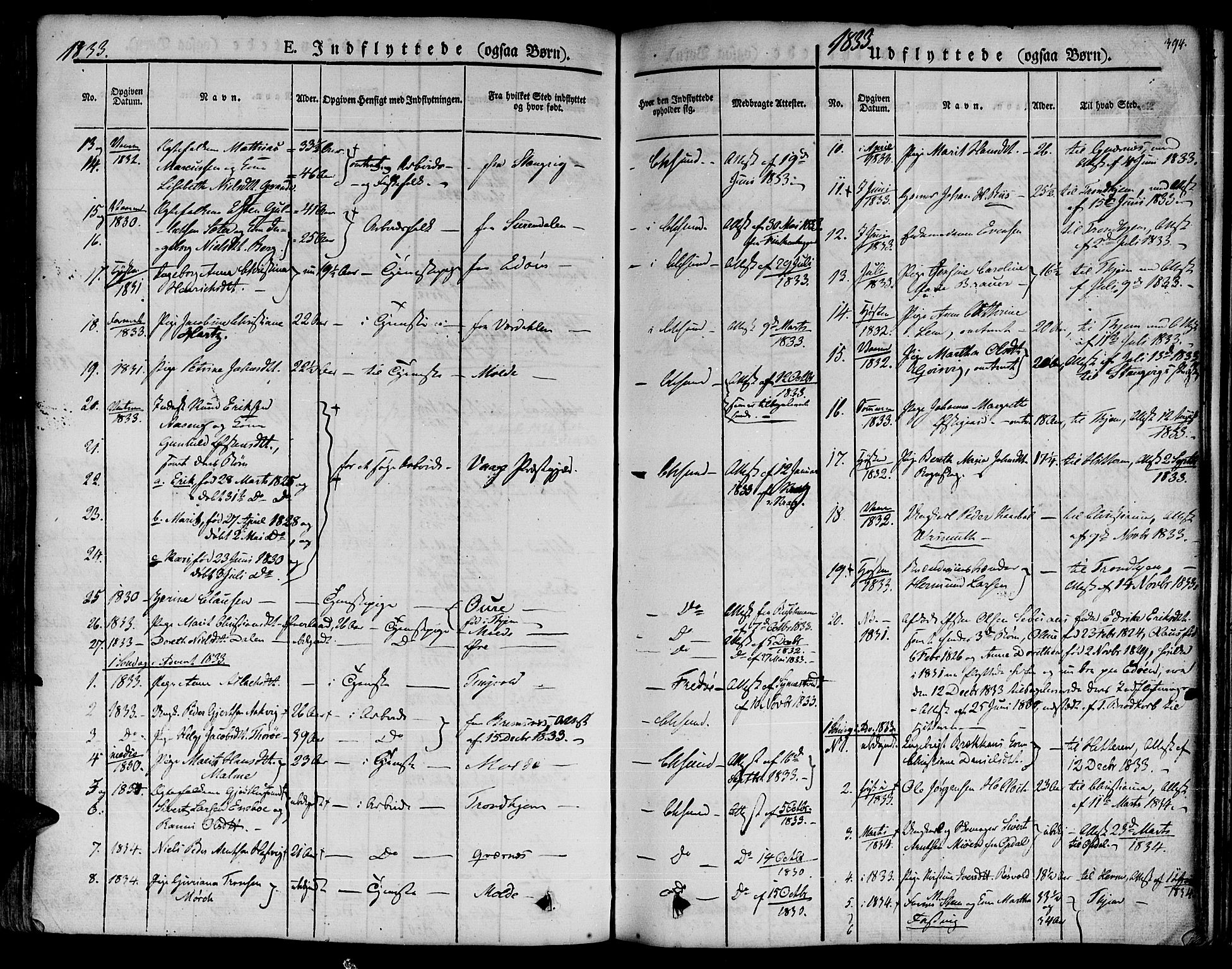 Ministerialprotokoller, klokkerbøker og fødselsregistre - Møre og Romsdal, SAT/A-1454/572/L0843: Parish register (official) no. 572A06, 1832-1842, p. 394