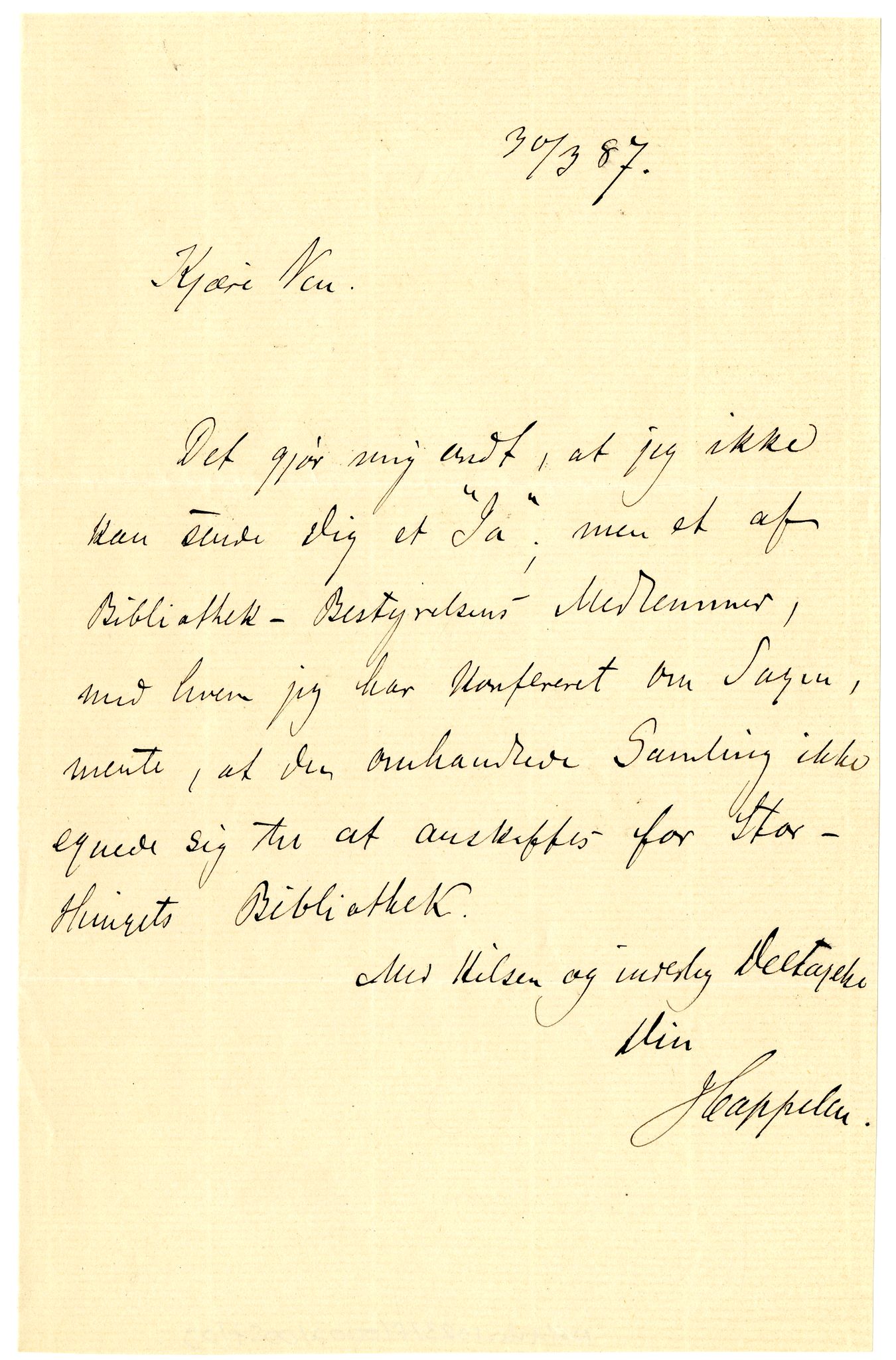 Diderik Maria Aalls brevsamling, NF/Ark-1023/F/L0002: D.M. Aalls brevsamling. B - C, 1799-1889, p. 299