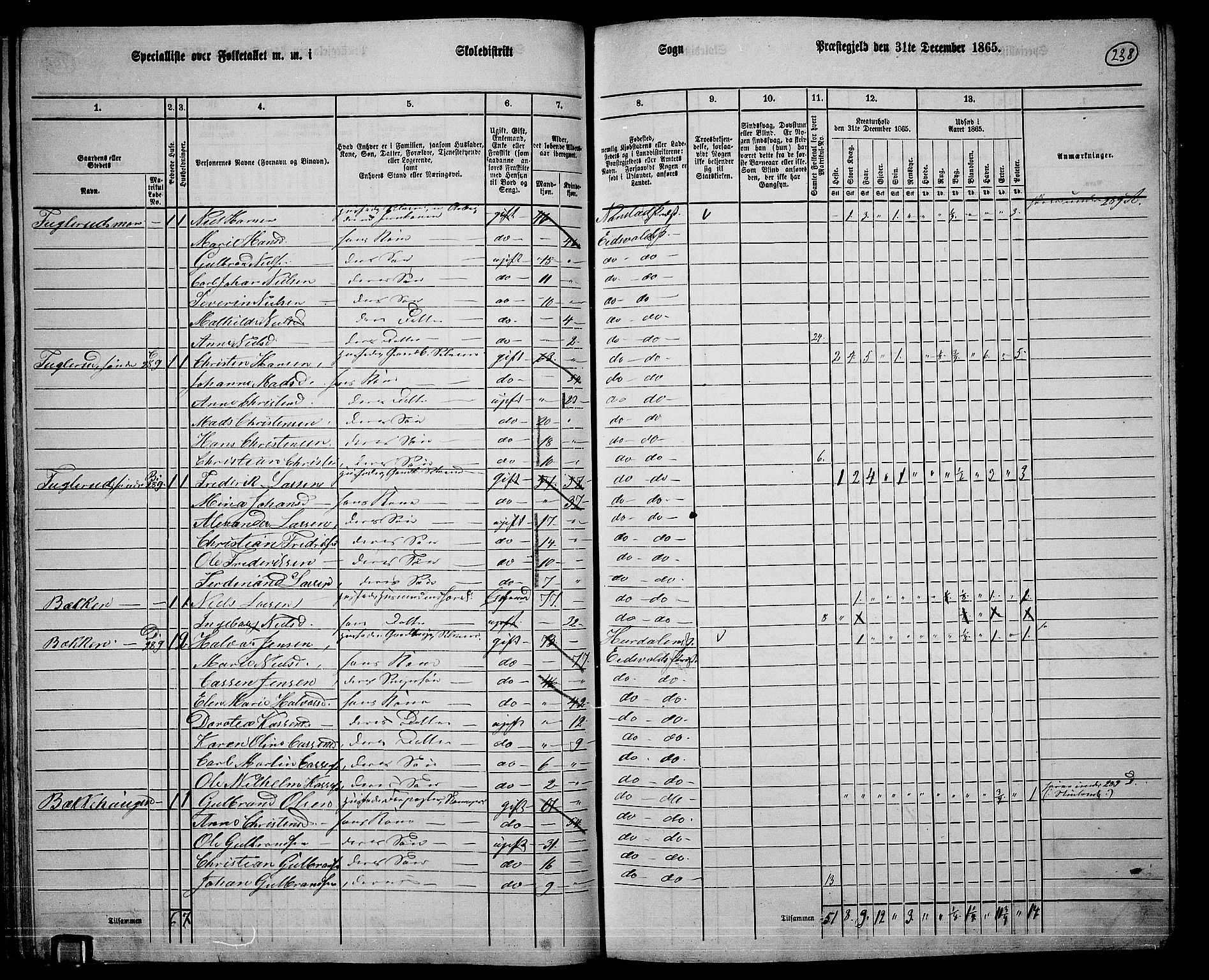 RA, 1865 census for Eidsvoll, 1865, p. 213