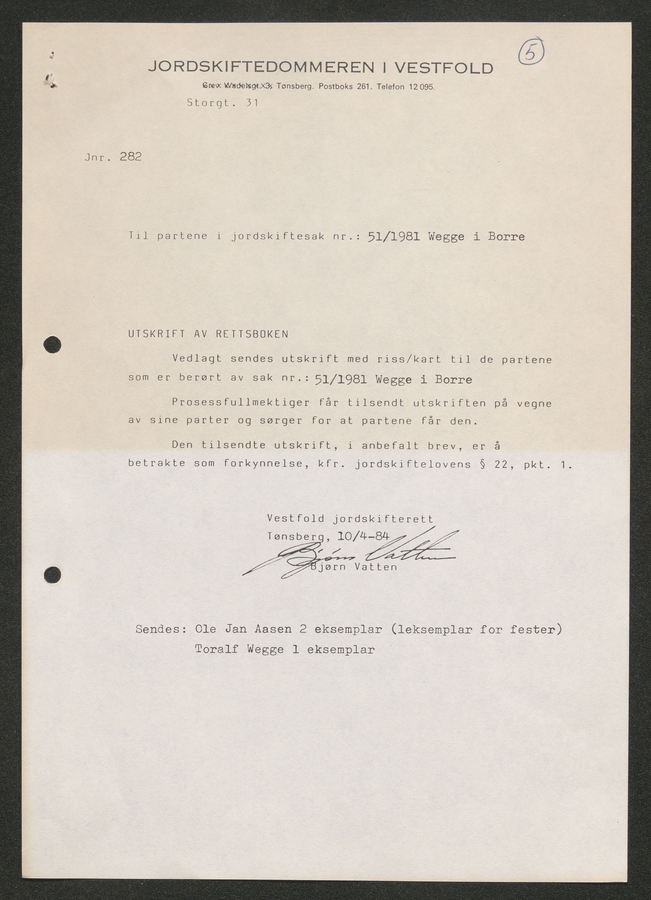 Vestfold jordskifterett, AV/SAKO-A-1152/G/Gb/L0021/0003: Horten, gnr. 72-108 / Gårdsnr. 108: Sak 0700-1981-0051, 1982-1984, p. 16