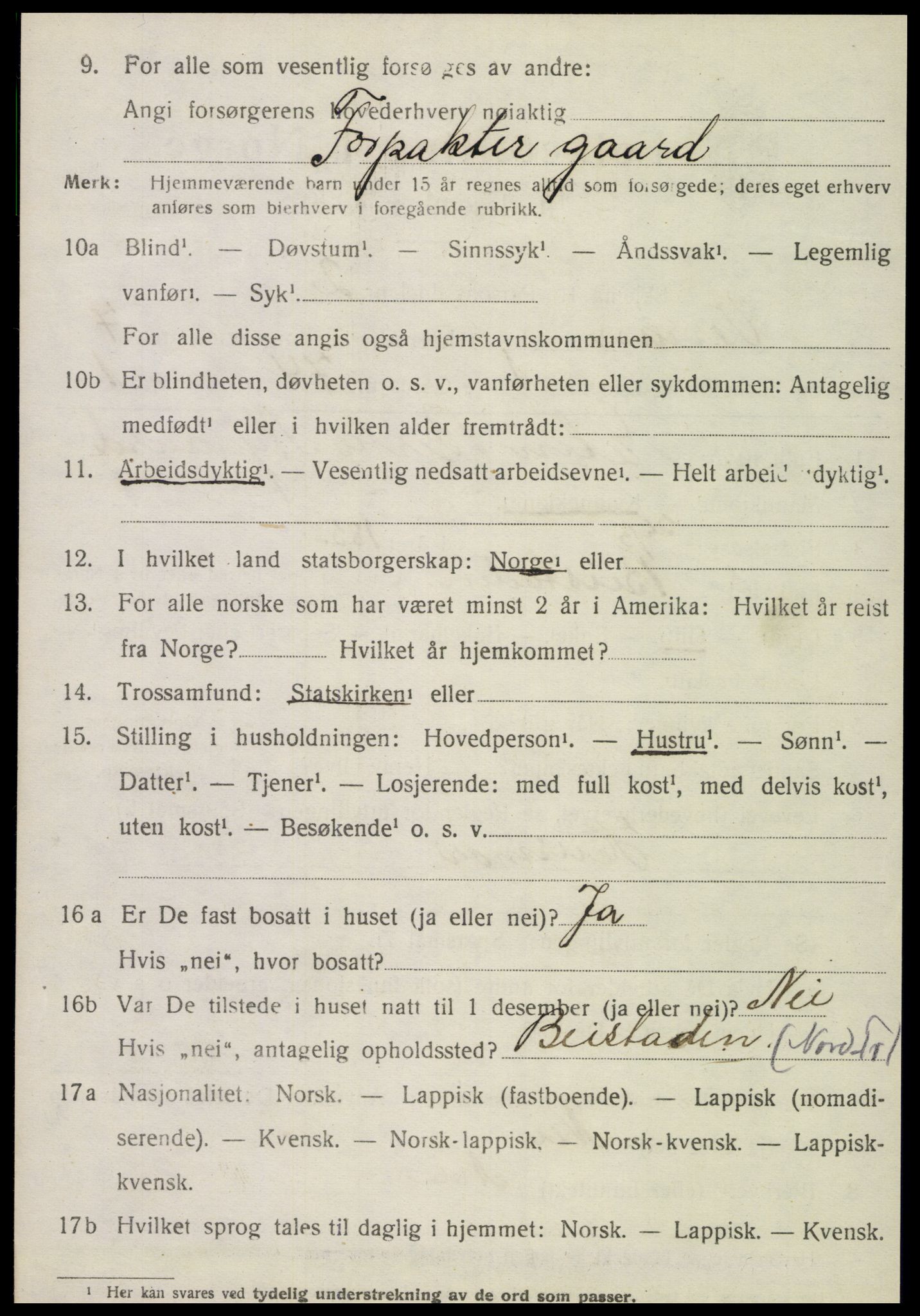 SAT, 1920 census for Verran, 1920, p. 2849