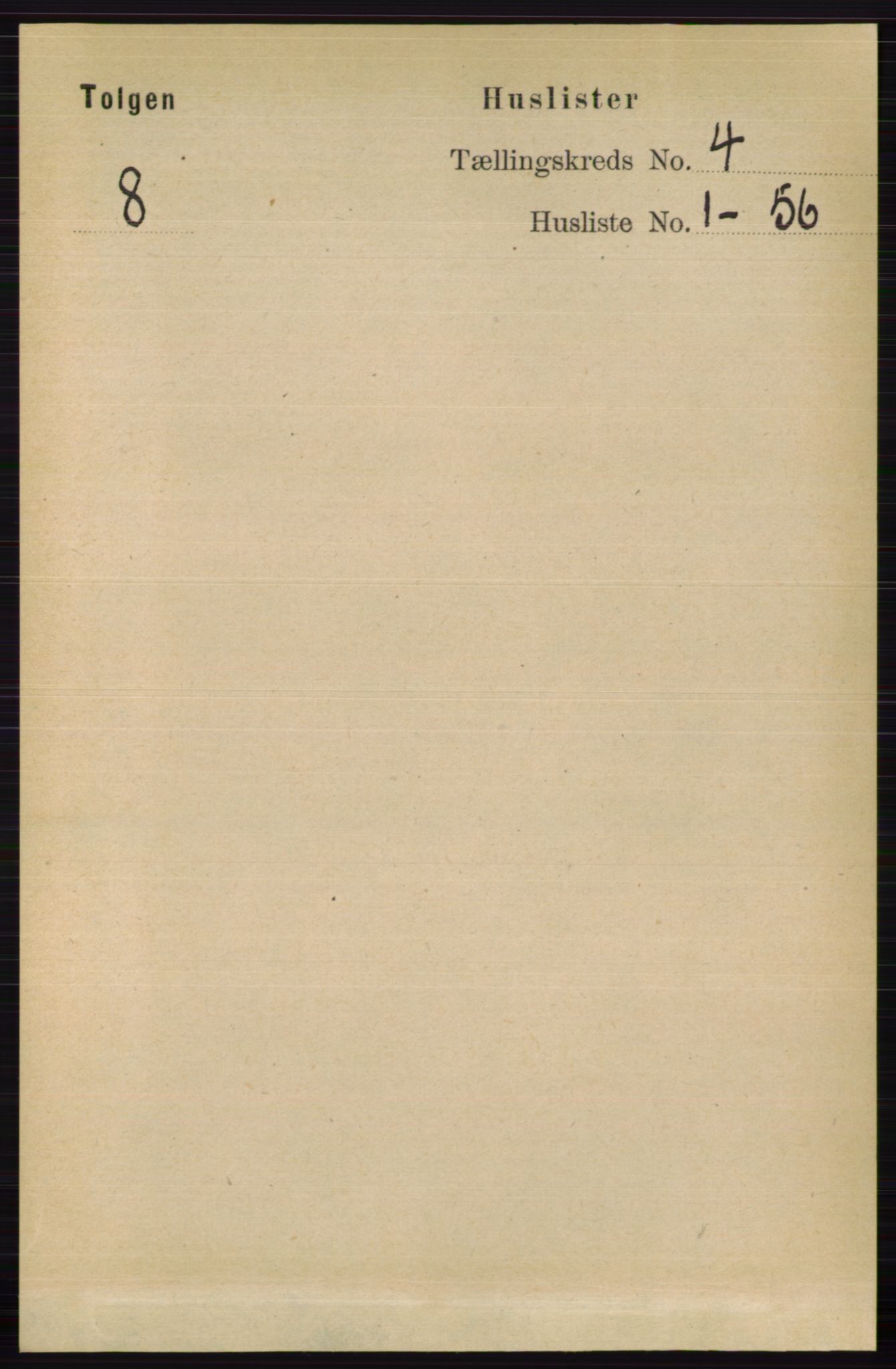 RA, 1891 census for 0436 Tolga, 1891, p. 814