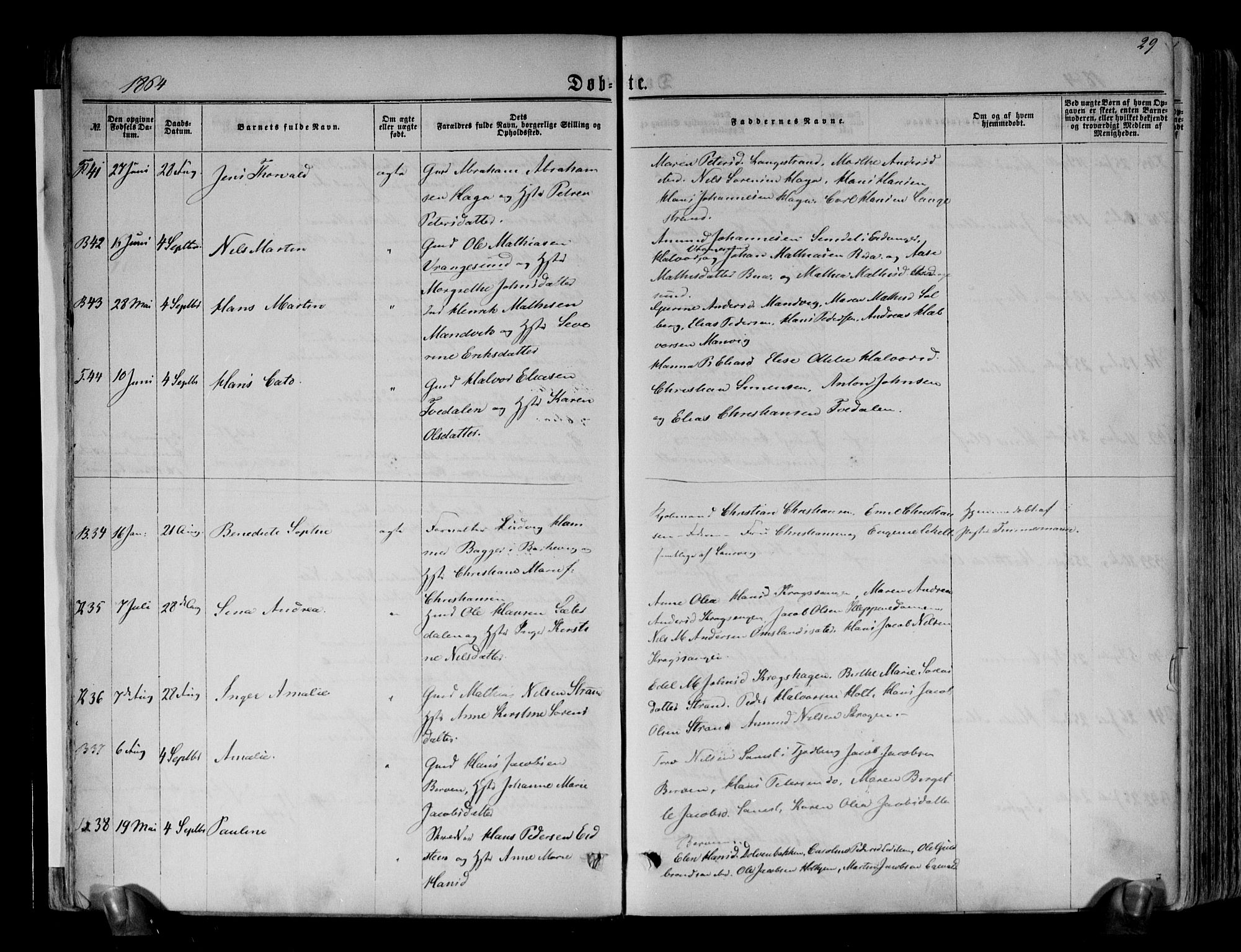 Brunlanes kirkebøker, AV/SAKO-A-342/F/Fa/L0005: Parish register (official) no. I 5, 1862-1877, p. 29