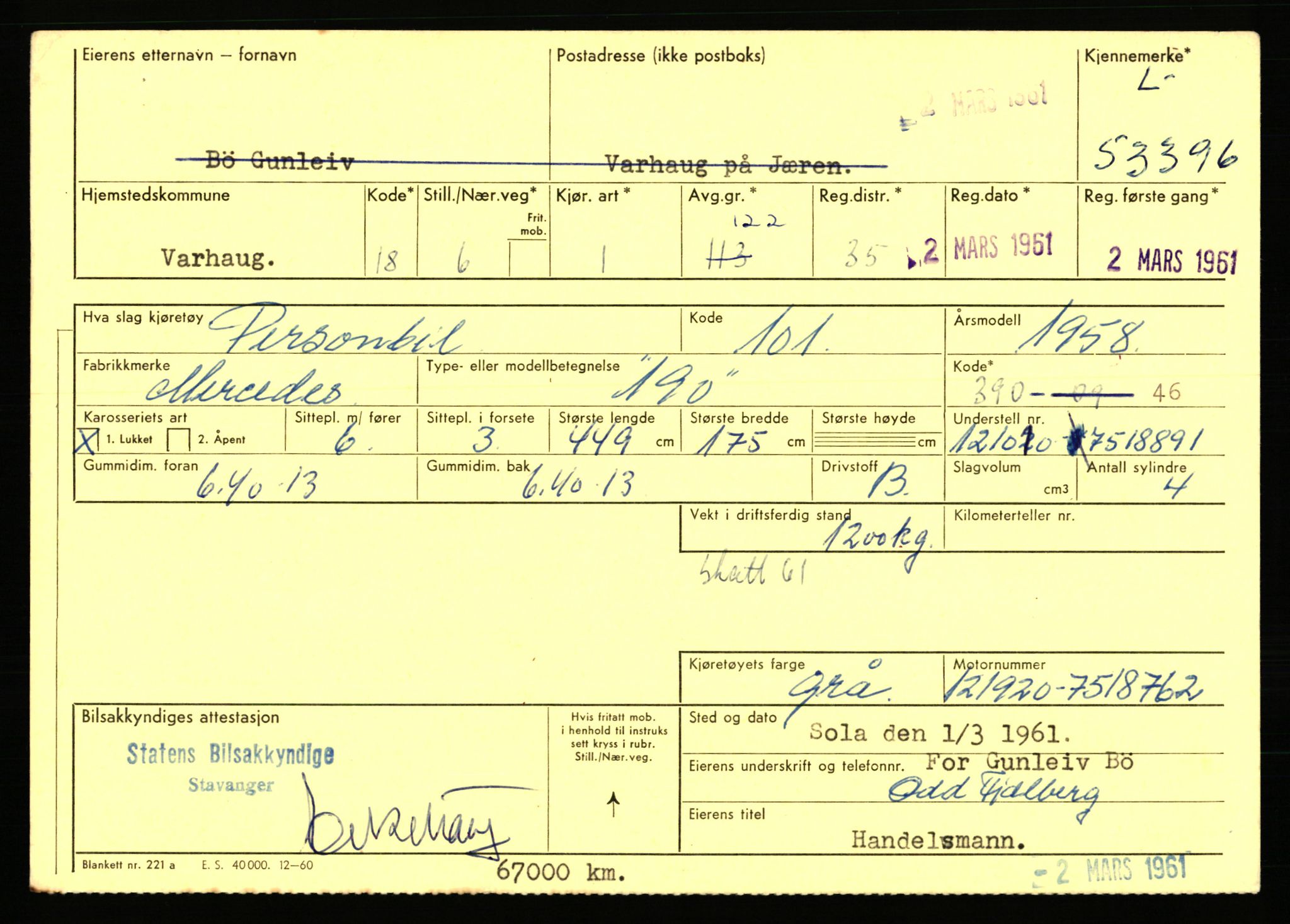 Stavanger trafikkstasjon, AV/SAST-A-101942/0/F/L0053: L-52900 - L-54199, 1930-1971, p. 1275