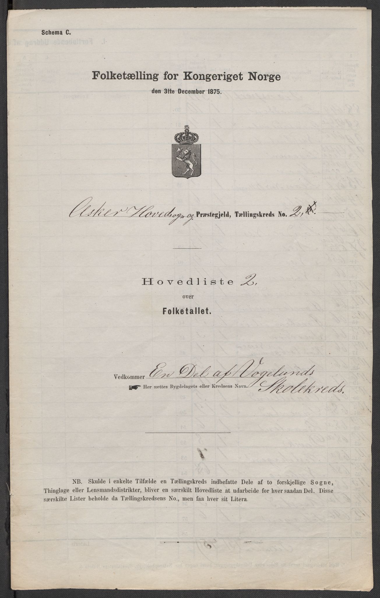 RA, 1875 census for 0220P Asker, 1875, p. 10