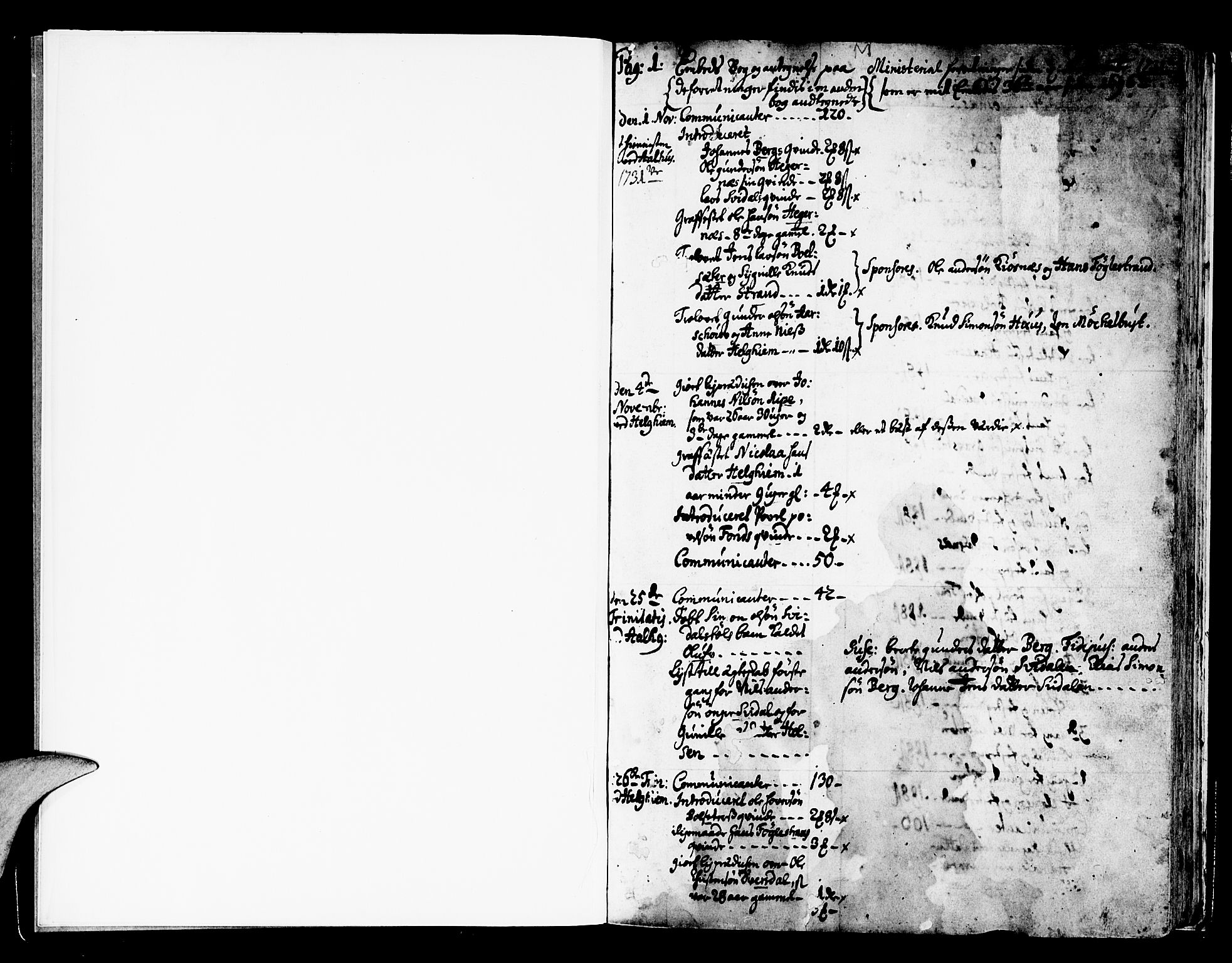 Jølster sokneprestembete, AV/SAB-A-80701/H/Haa/Haaa/L0002: Parish register (official) no. A 2, 1731-1749, p. 0-1