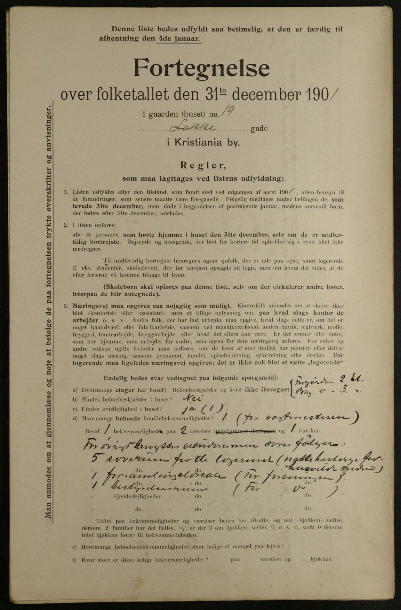 OBA, Municipal Census 1901 for Kristiania, 1901, p. 8522