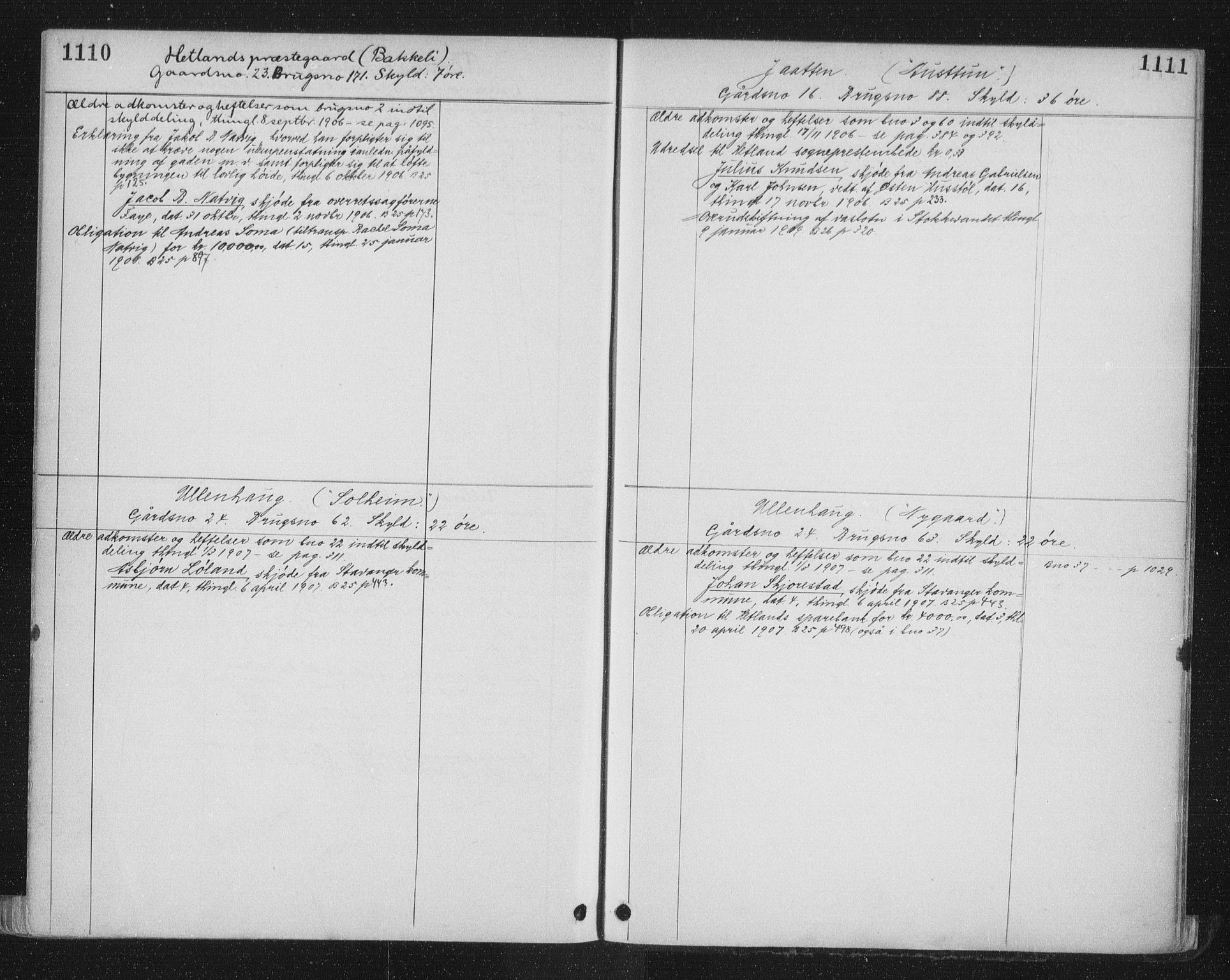 Jæren sorenskriveri, SAST/A-100310/01/4/41/41ABB/L0001: Mortgage register no. 41 ABB1, 1898, p. 1110-1111
