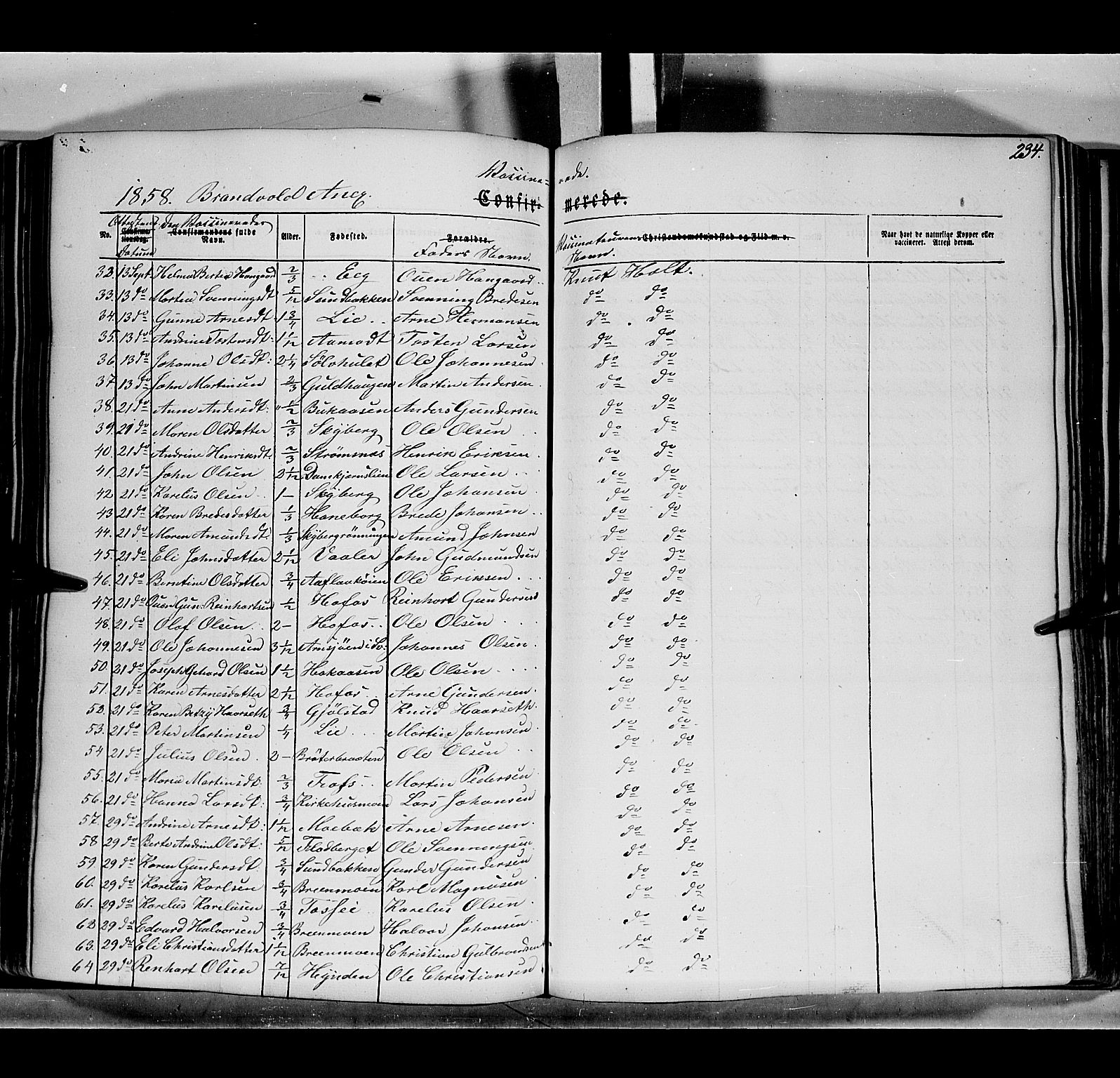 Grue prestekontor, AV/SAH-PREST-036/H/Ha/Haa/L0008: Parish register (official) no. 8, 1847-1858, p. 234