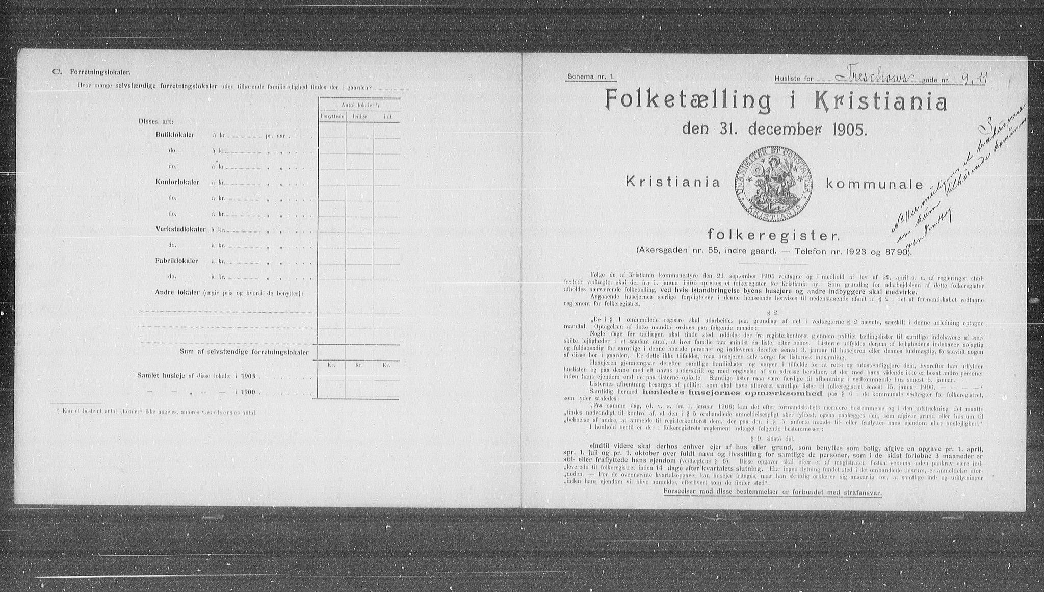 OBA, Municipal Census 1905 for Kristiania, 1905, p. 60684