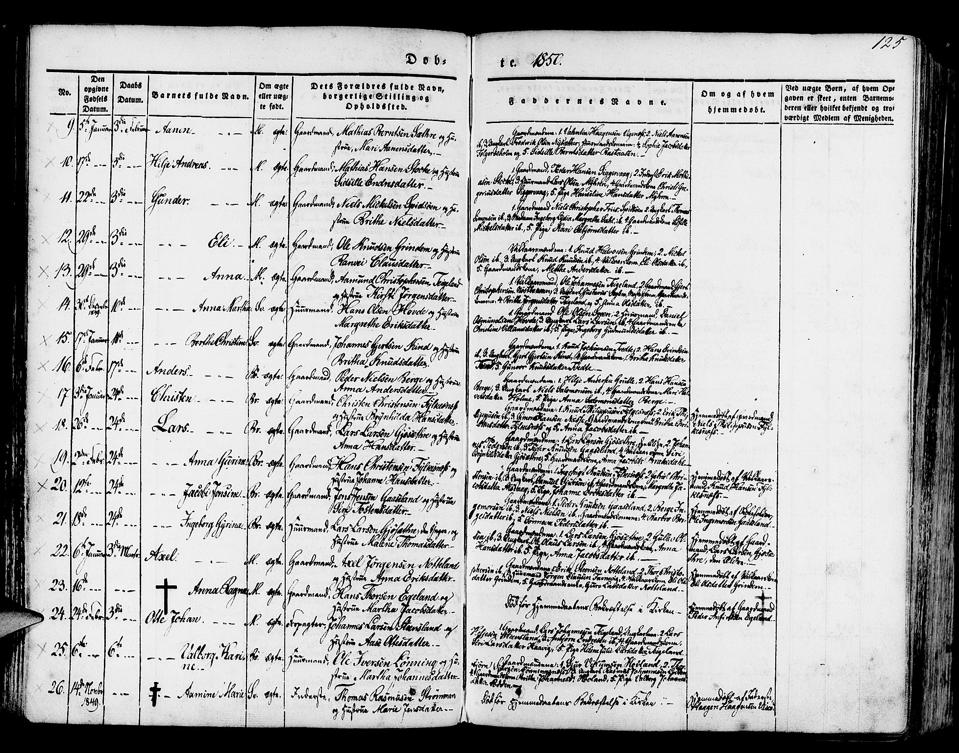 Finnås sokneprestembete, SAB/A-99925/H/Ha/Haa/Haaa/L0006: Parish register (official) no. A 6, 1836-1850, p. 125