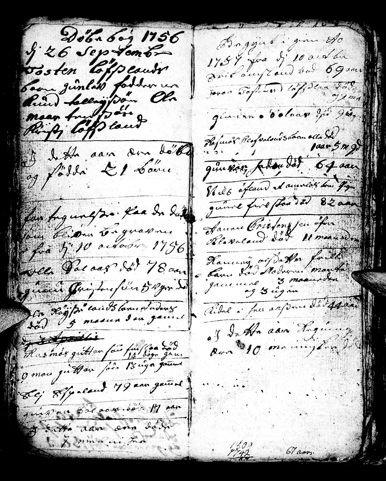 Bjelland sokneprestkontor, AV/SAK-1111-0005/F/Fb/Fbb/L0001: Parish register (copy) no. B 1, 1732-1782, p. 49