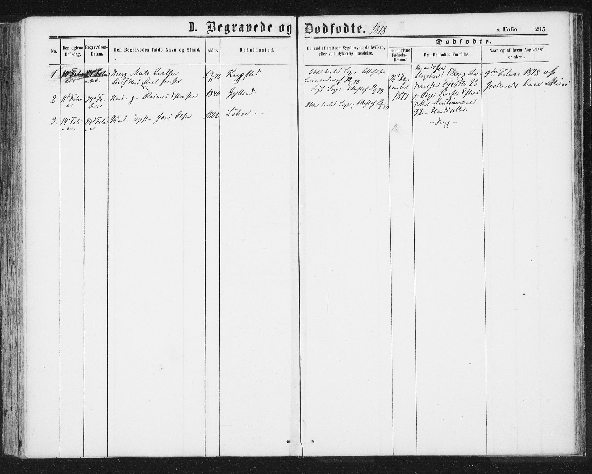 Ministerialprotokoller, klokkerbøker og fødselsregistre - Sør-Trøndelag, SAT/A-1456/692/L1104: Parish register (official) no. 692A04, 1862-1878, p. 215