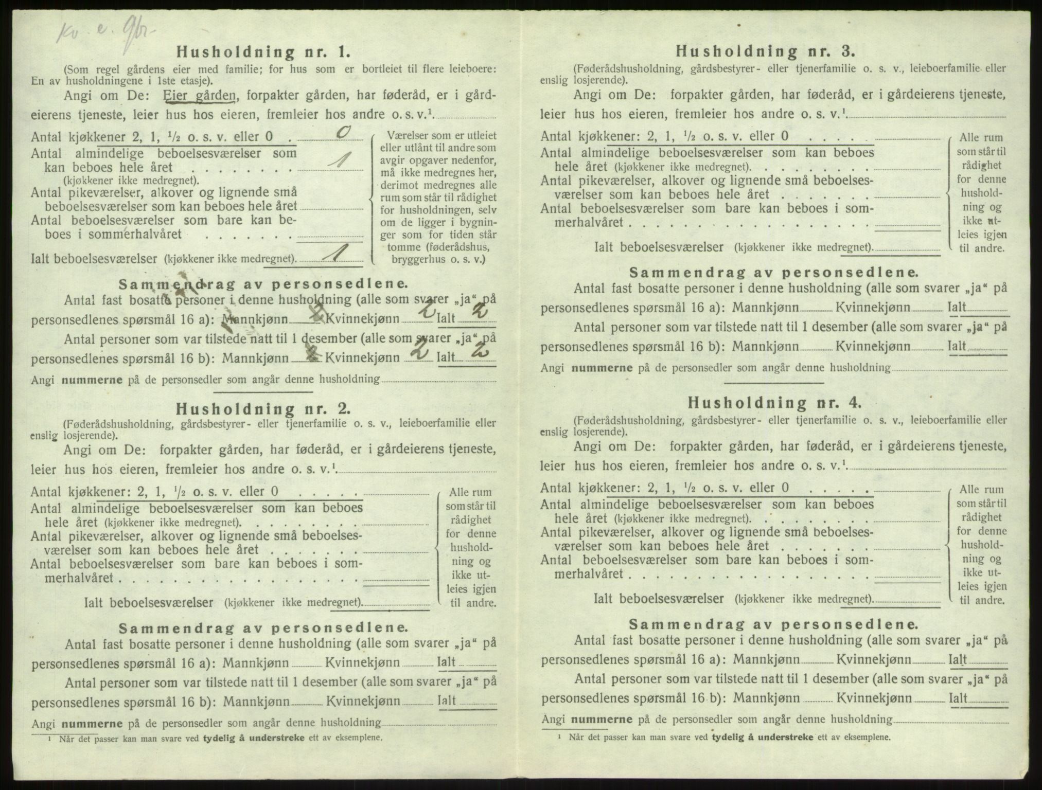 SAB, 1920 census for Vik, 1920, p. 983