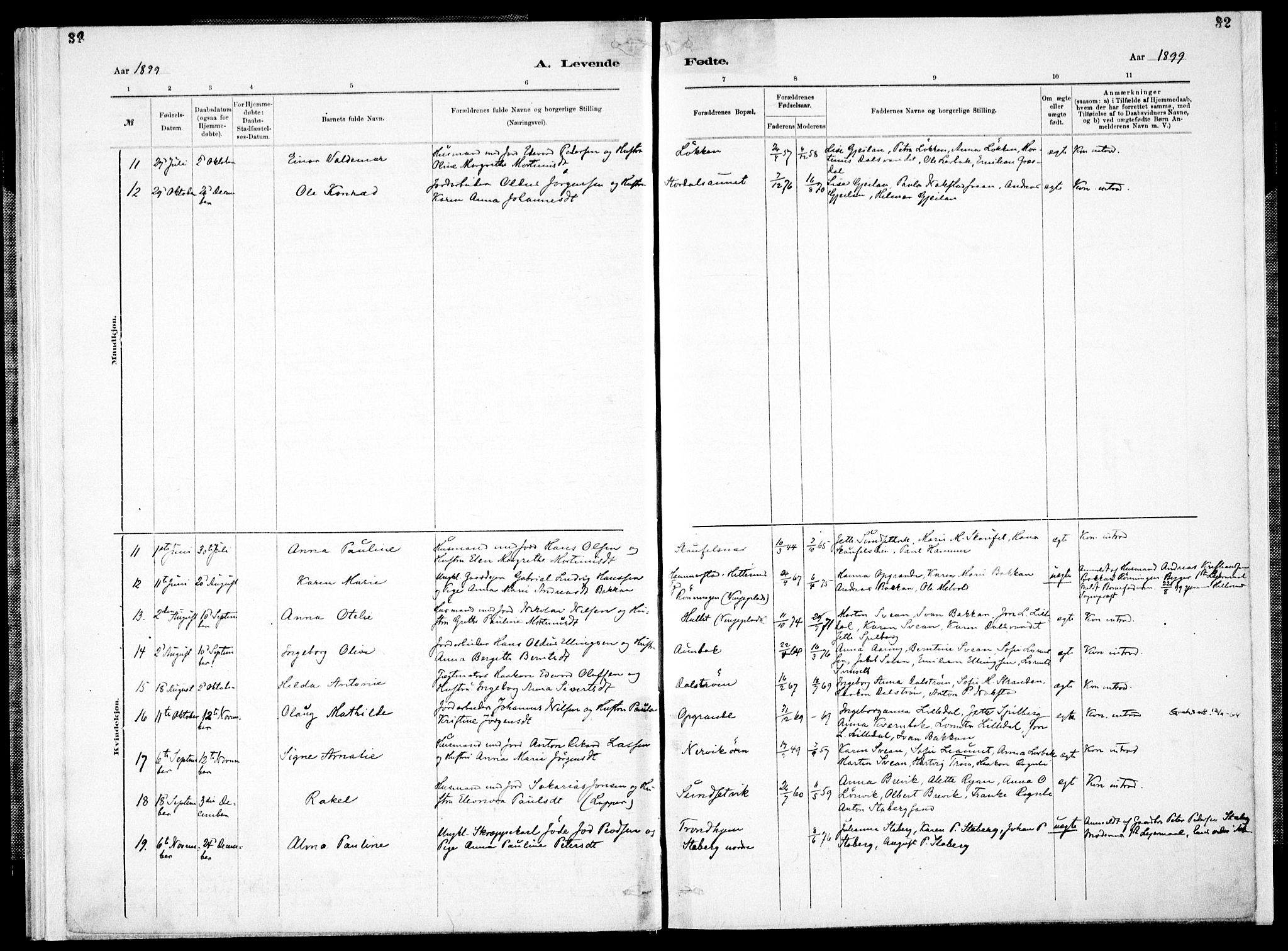Ministerialprotokoller, klokkerbøker og fødselsregistre - Nord-Trøndelag, SAT/A-1458/733/L0325: Parish register (official) no. 733A04, 1884-1908, p. 32