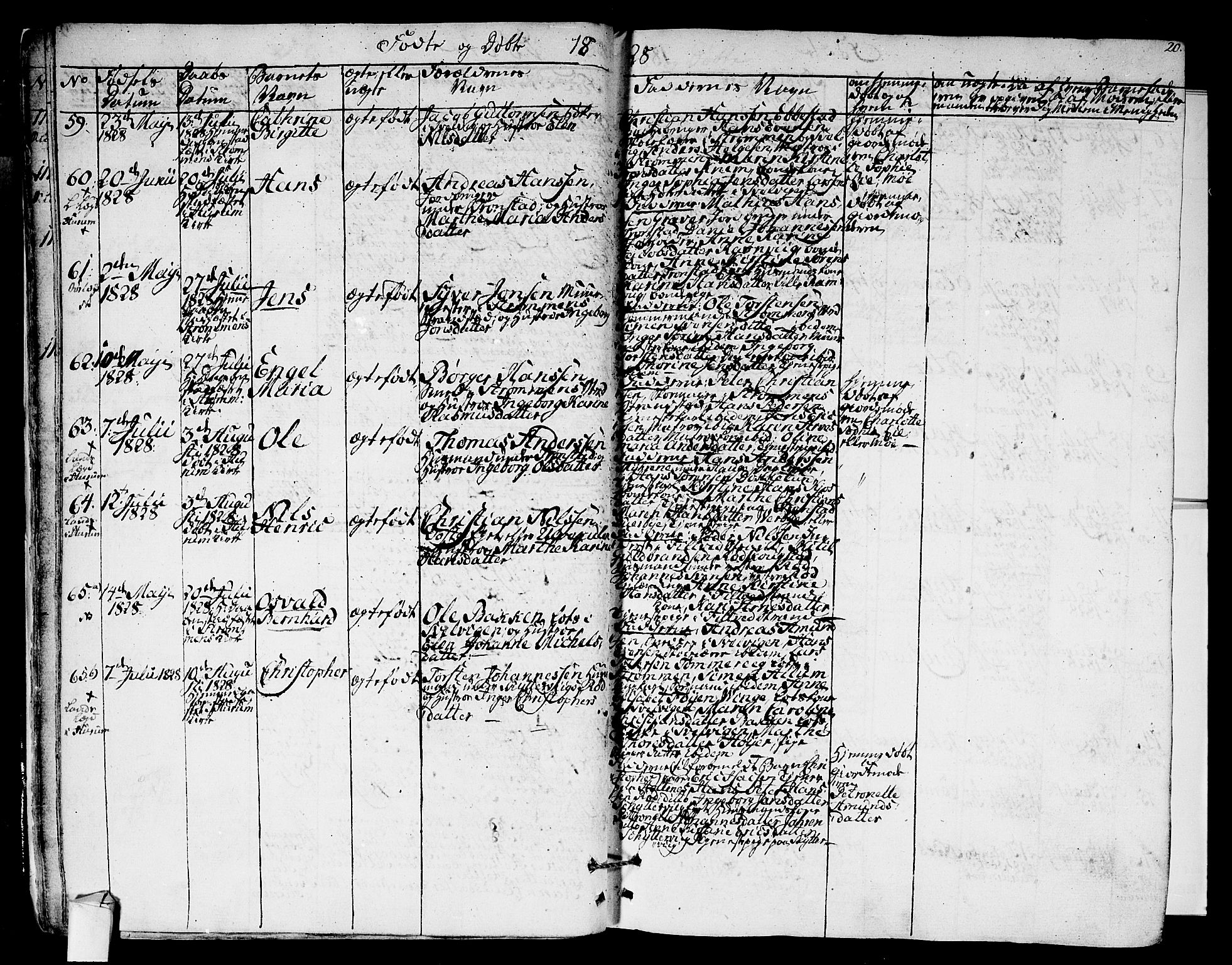 Hurum kirkebøker, AV/SAKO-A-229/F/Fa/L0010: Parish register (official) no. 10, 1827-1846, p. 20