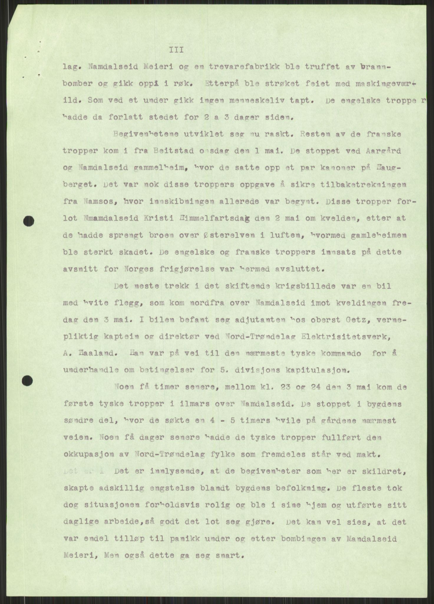 Forsvaret, Forsvarets krigshistoriske avdeling, AV/RA-RAFA-2017/Y/Ya/L0016: II-C-11-31 - Fylkesmenn.  Rapporter om krigsbegivenhetene 1940., 1940, p. 511