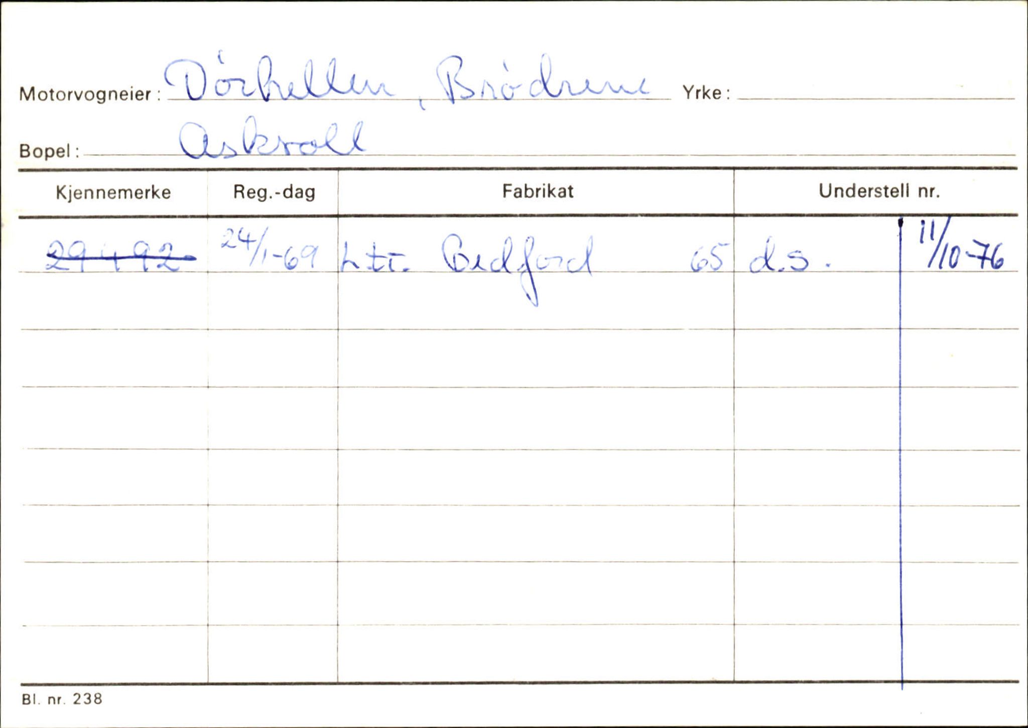 Statens vegvesen, Sogn og Fjordane vegkontor, AV/SAB-A-5301/4/F/L0132: Eigarregister Askvoll A-Å. Balestrand A-Å, 1945-1975, p. 173