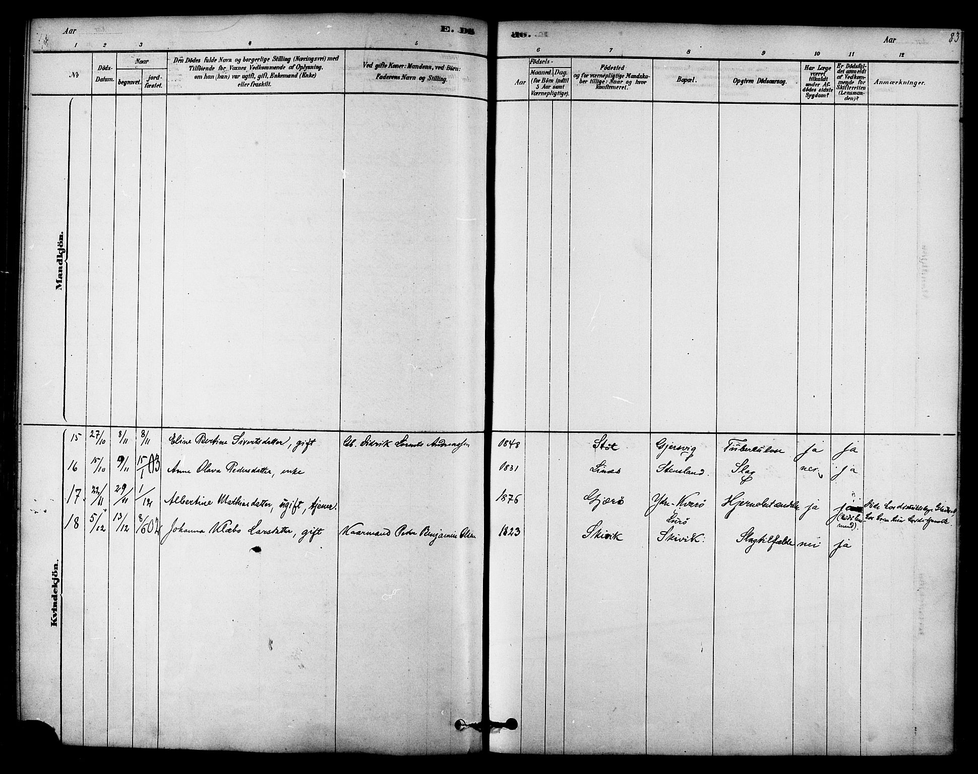 Ministerialprotokoller, klokkerbøker og fødselsregistre - Nordland, AV/SAT-A-1459/841/L0609: Parish register (official) no. 841A13, 1878-1902, p. 83