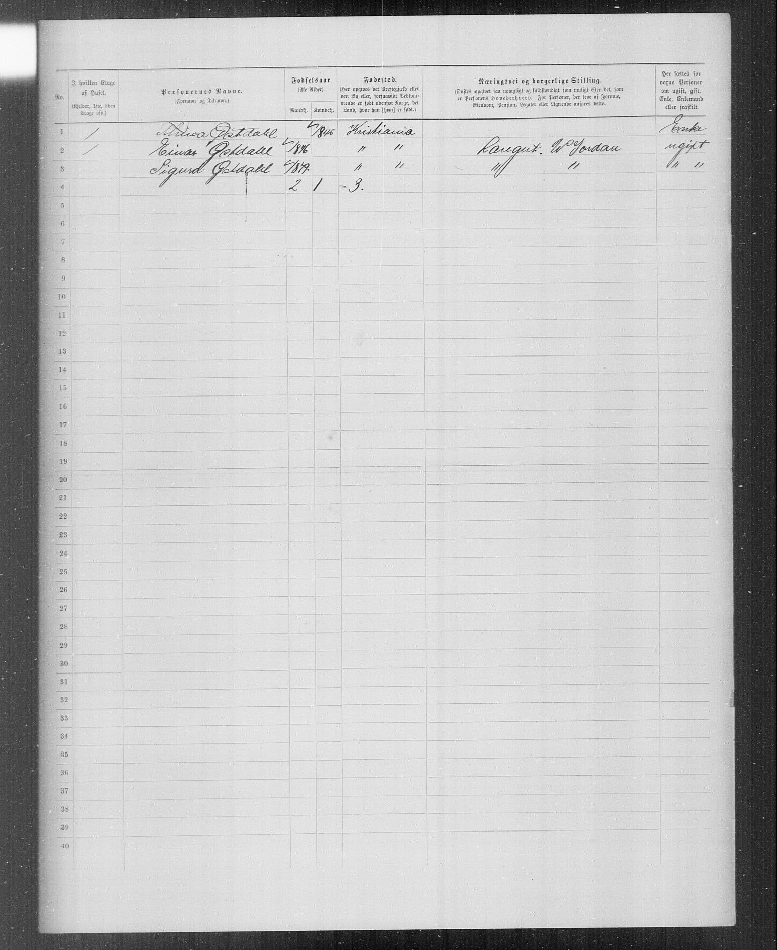 OBA, Municipal Census 1899 for Kristiania, 1899, p. 6114