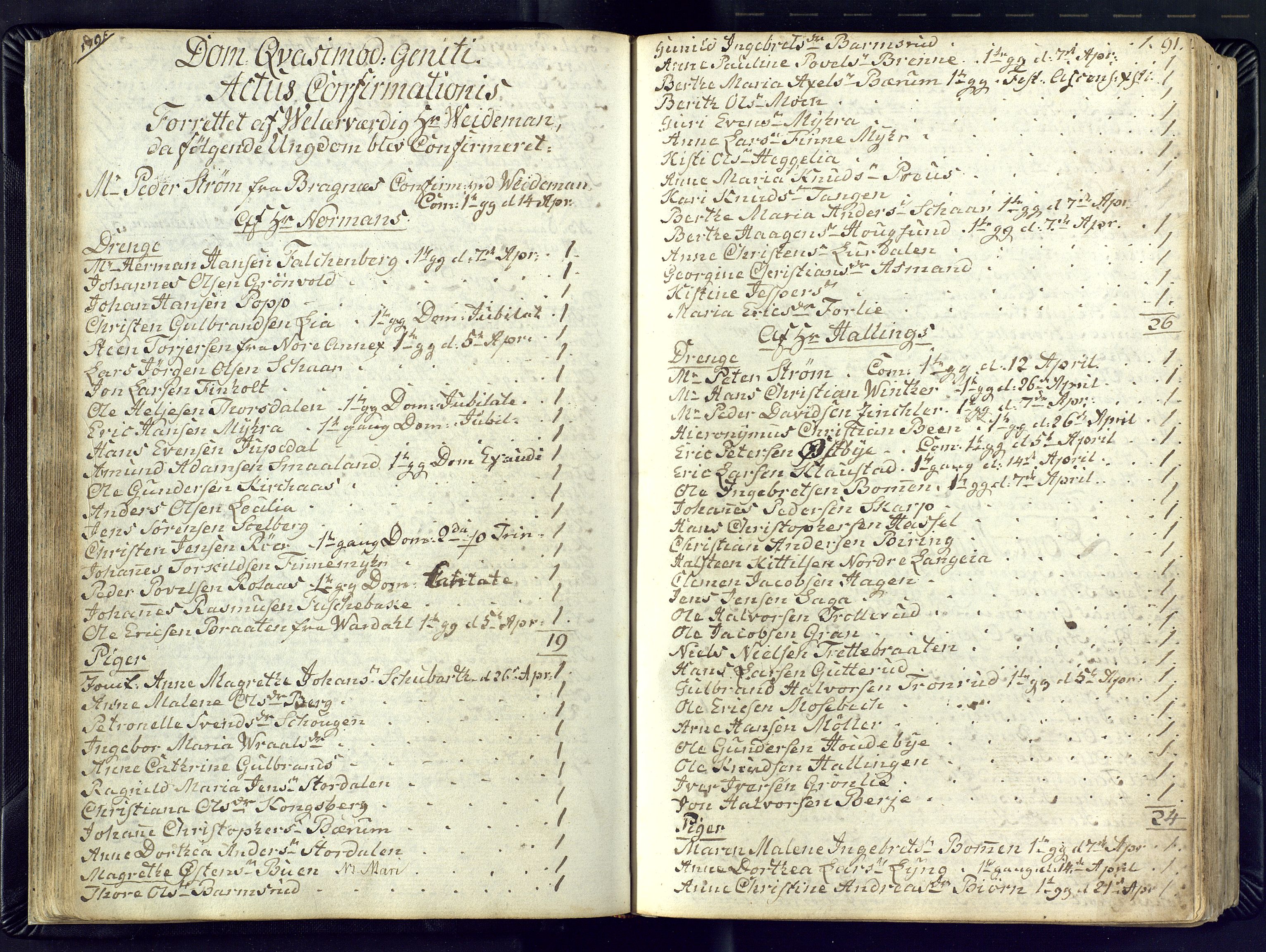 Kongsberg kirkebøker, SAKO/A-22/M/Ma/L0012: Communicants register no. 12, 1794-1800, p. 91