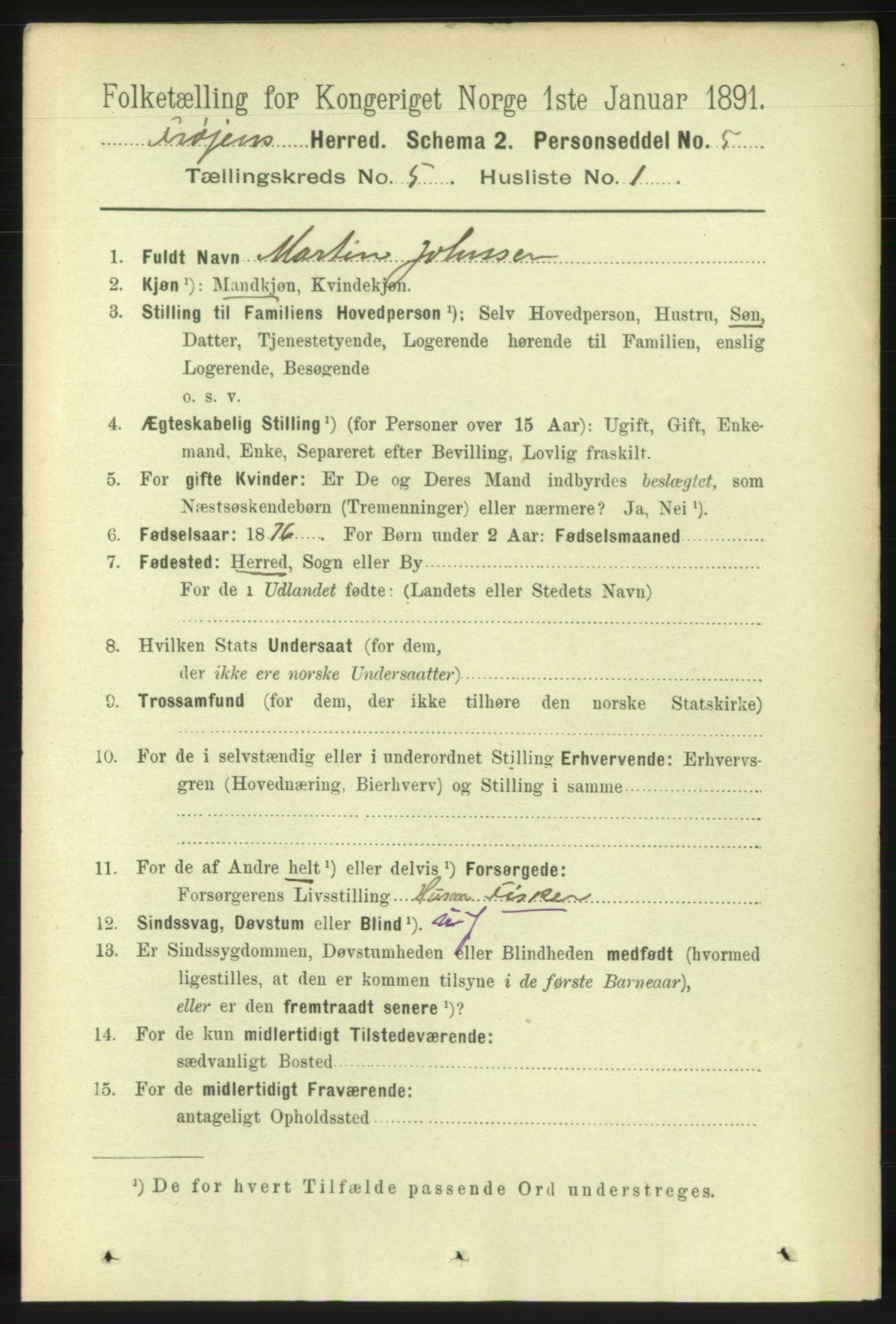 RA, 1891 census for 1619 Frøya, 1891, p. 3362