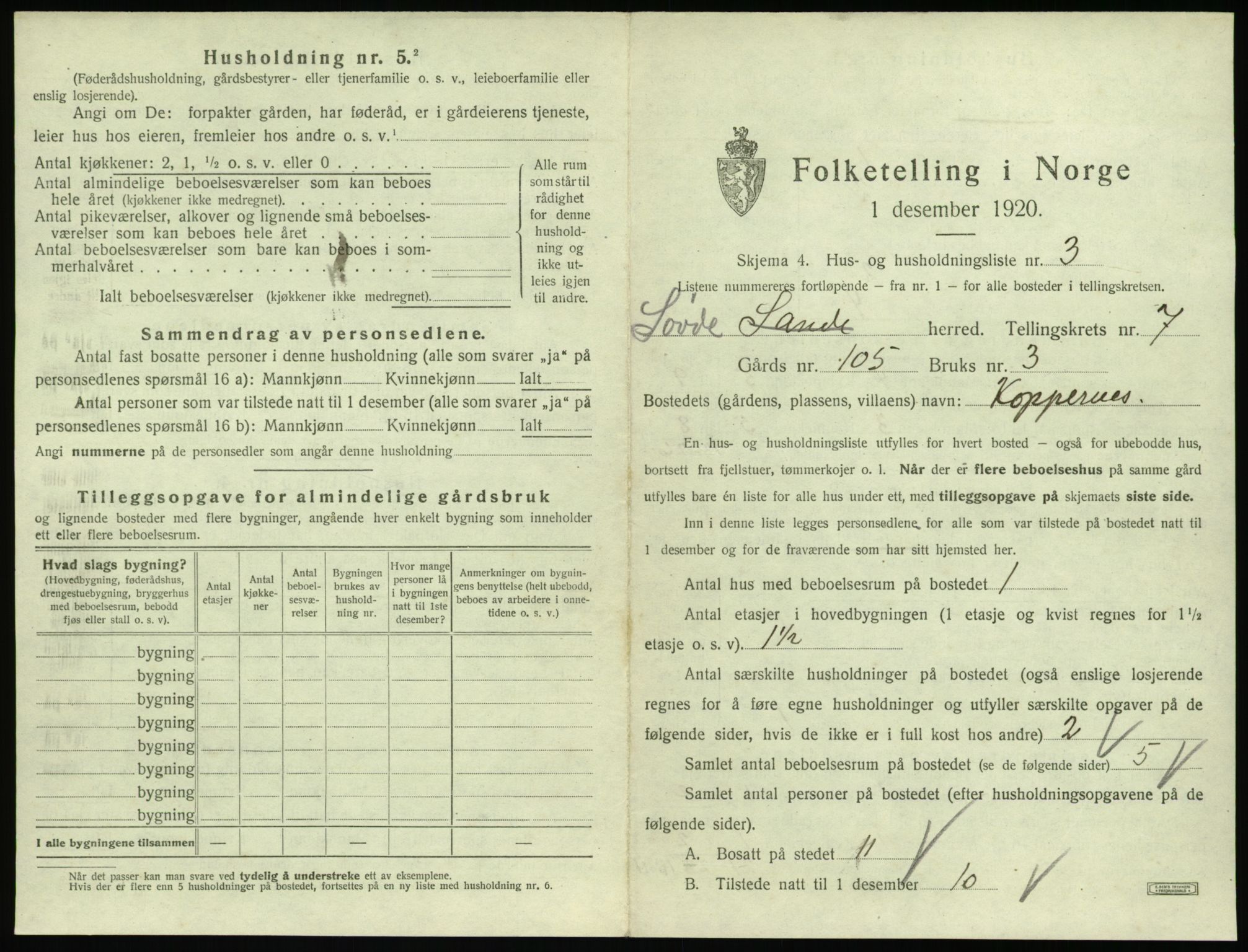 SAT, 1920 census for Syvde, 1920, p. 334