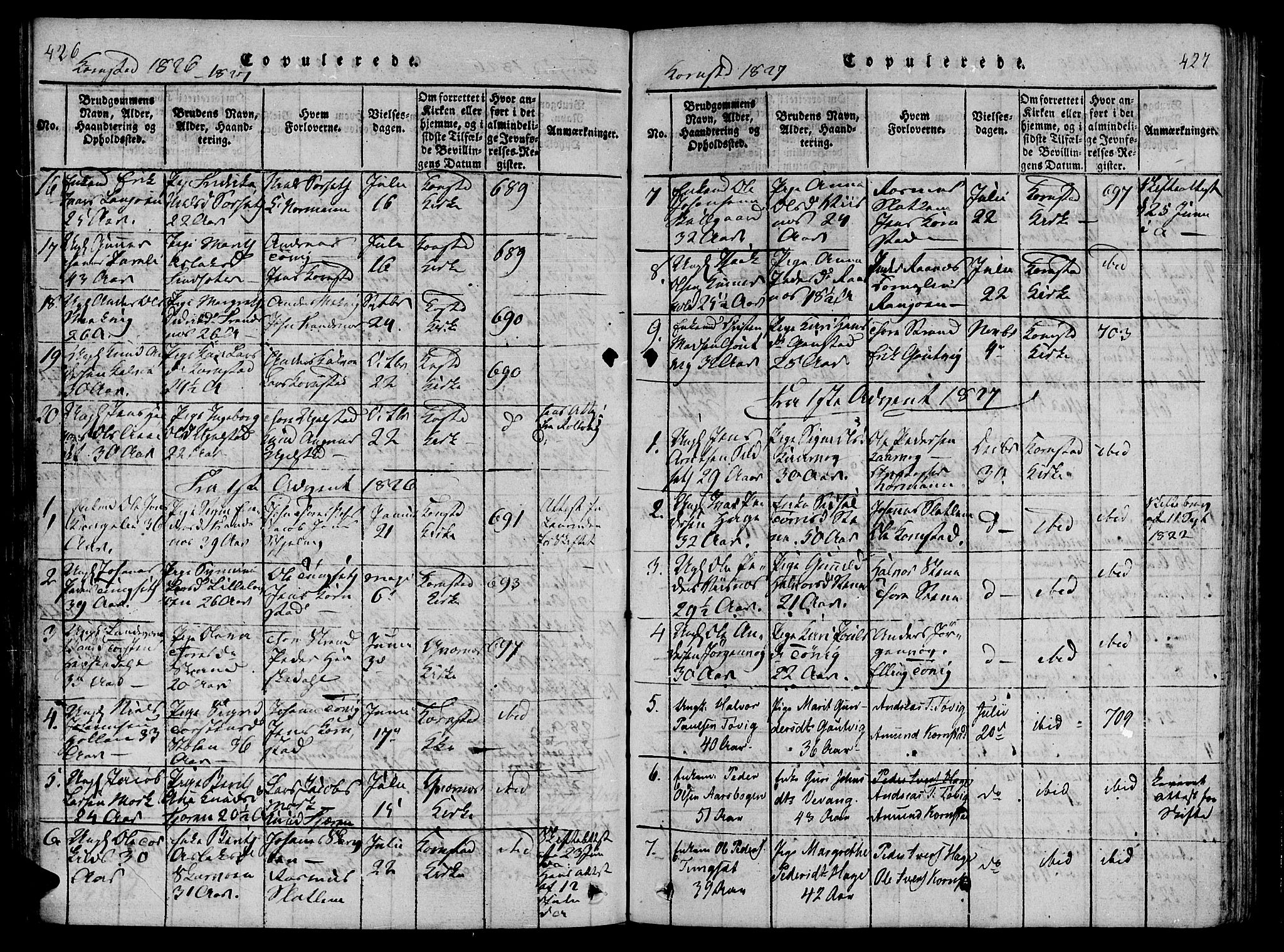 Ministerialprotokoller, klokkerbøker og fødselsregistre - Møre og Romsdal, SAT/A-1454/568/L0800: Parish register (official) no. 568A09 /3, 1820-1830, p. 426-427