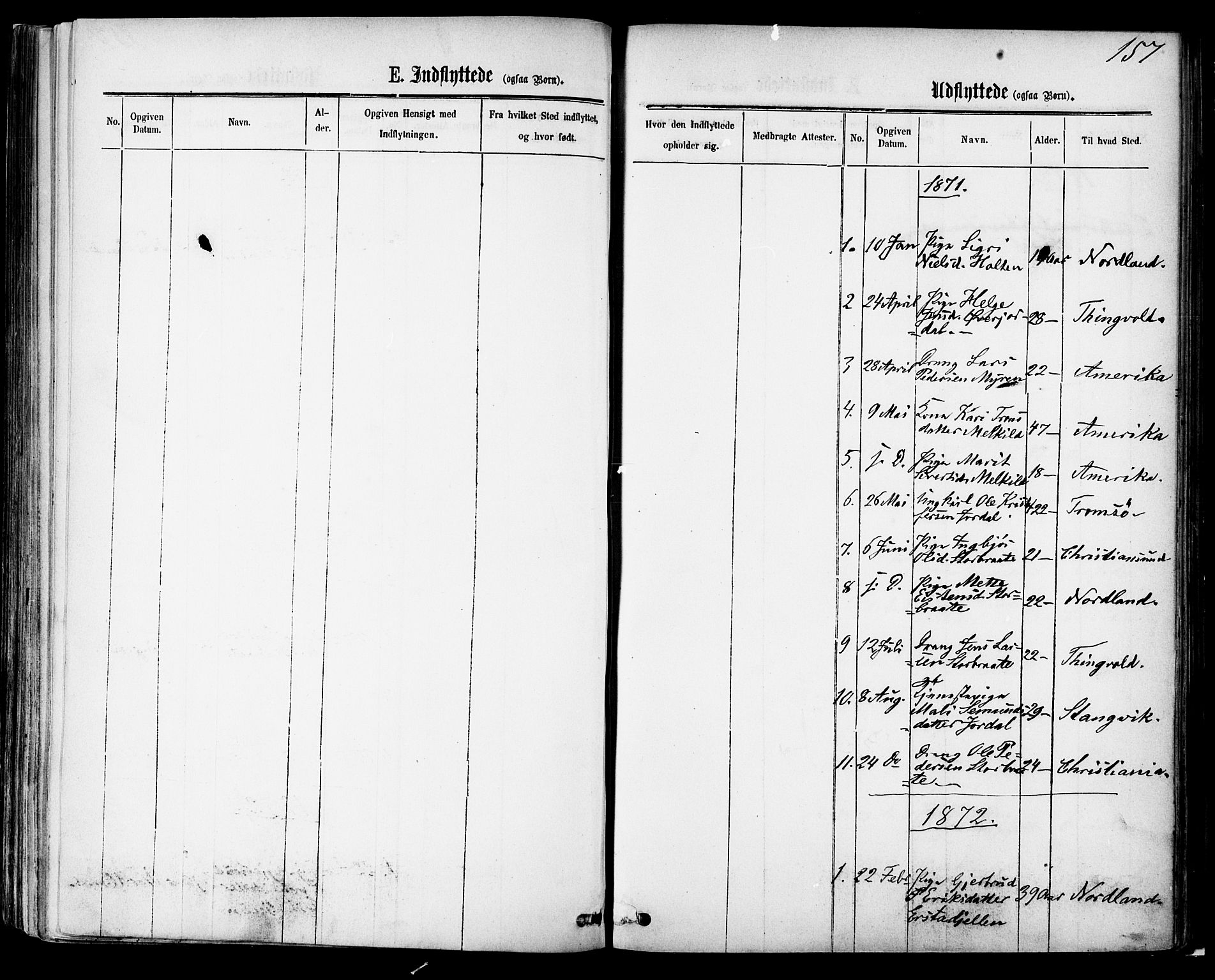 Ministerialprotokoller, klokkerbøker og fødselsregistre - Møre og Romsdal, SAT/A-1454/588/L1005: Parish register (official) no. 588A02, 1871-1885, p. 157