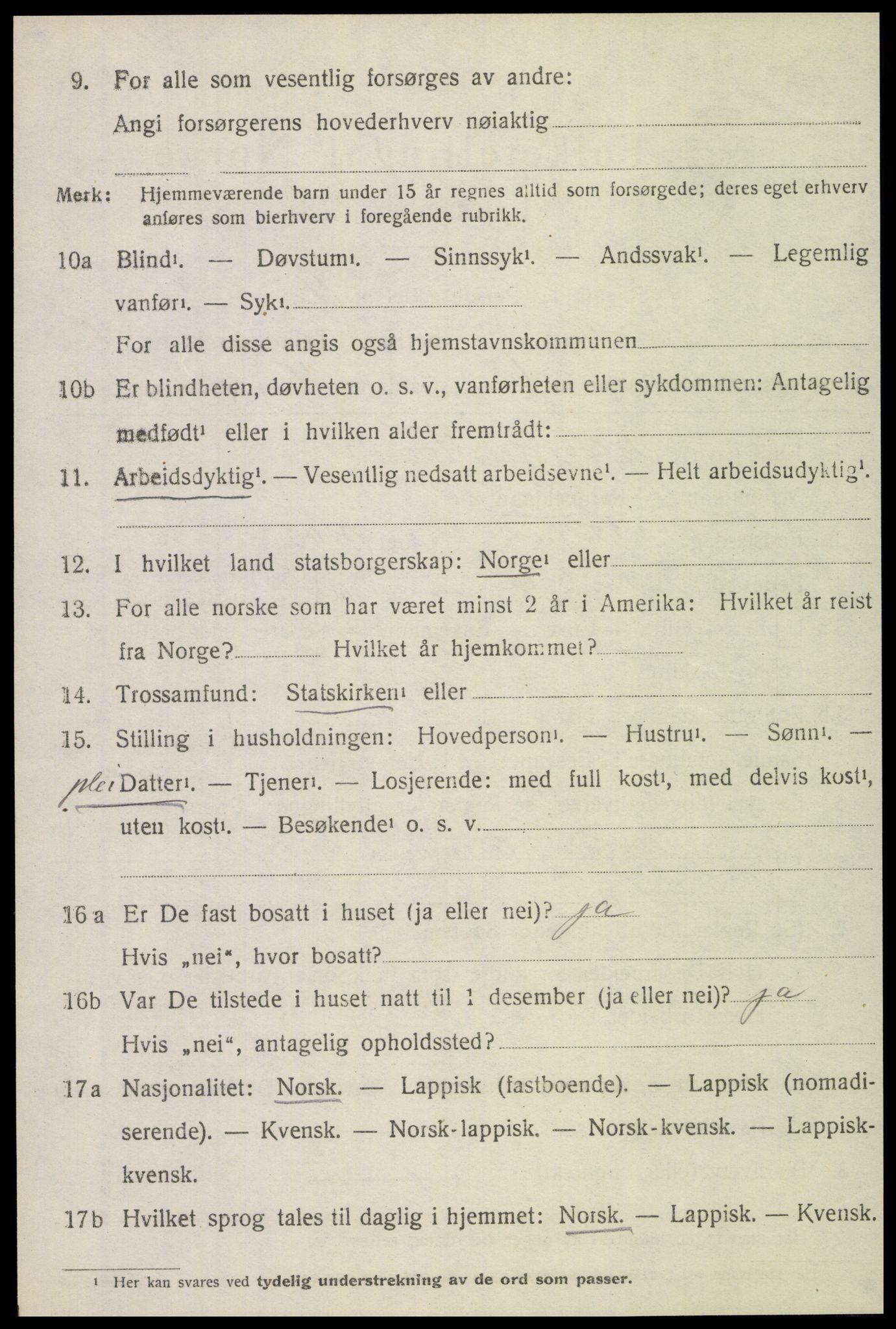 SAT, 1920 census for Egge, 1920, p. 3299