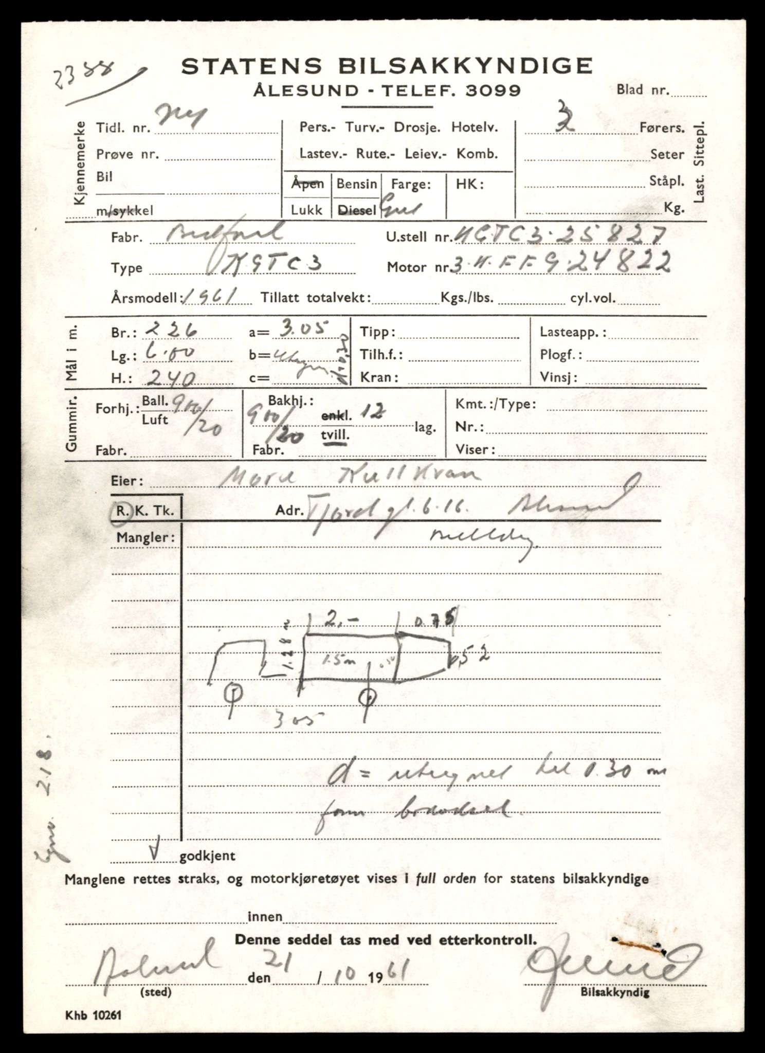 Møre og Romsdal vegkontor - Ålesund trafikkstasjon, AV/SAT-A-4099/F/Fe/L0036: Registreringskort for kjøretøy T 12831 - T 13030, 1927-1998, p. 687