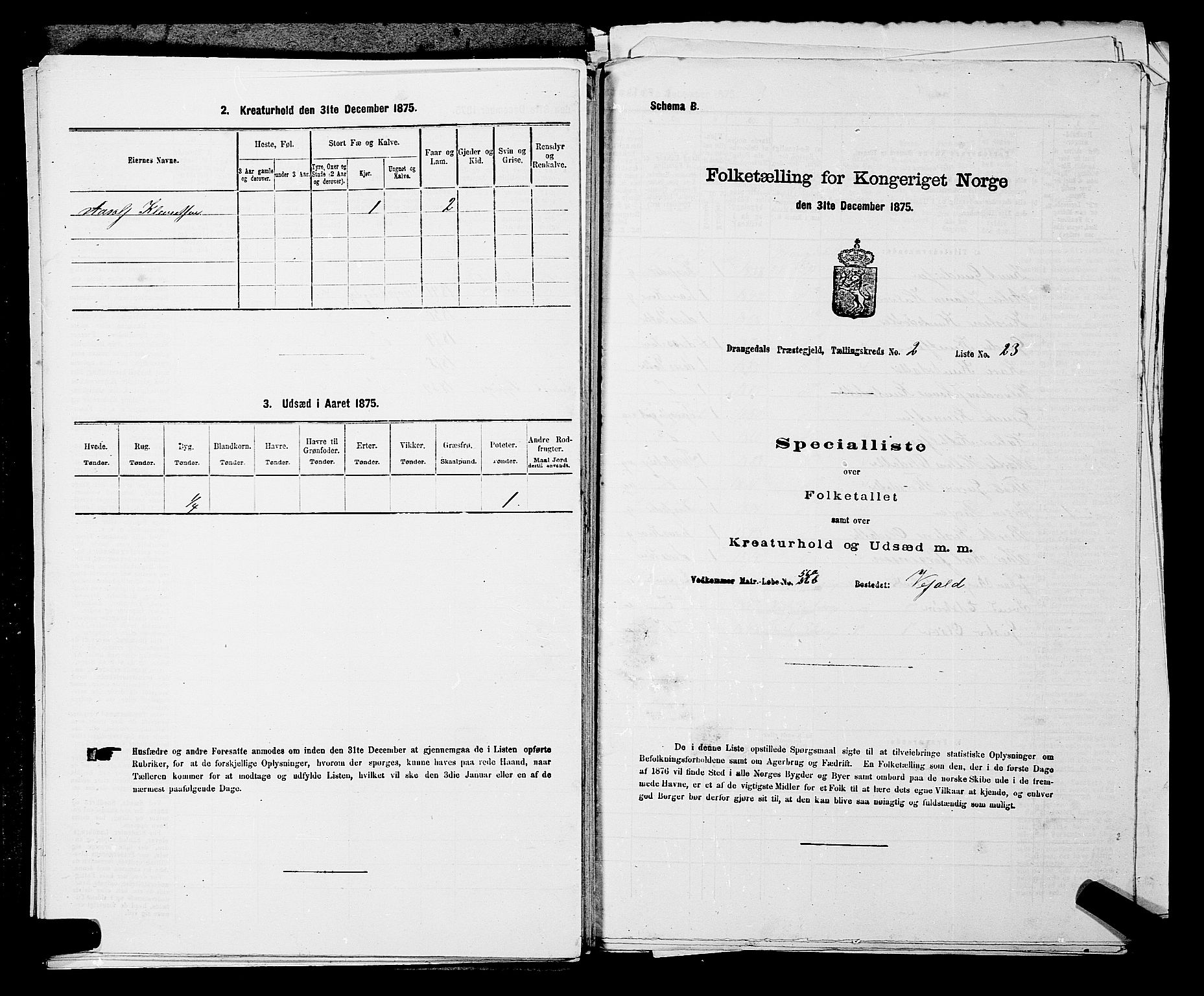 SAKO, 1875 census for 0817P Drangedal, 1875, p. 278