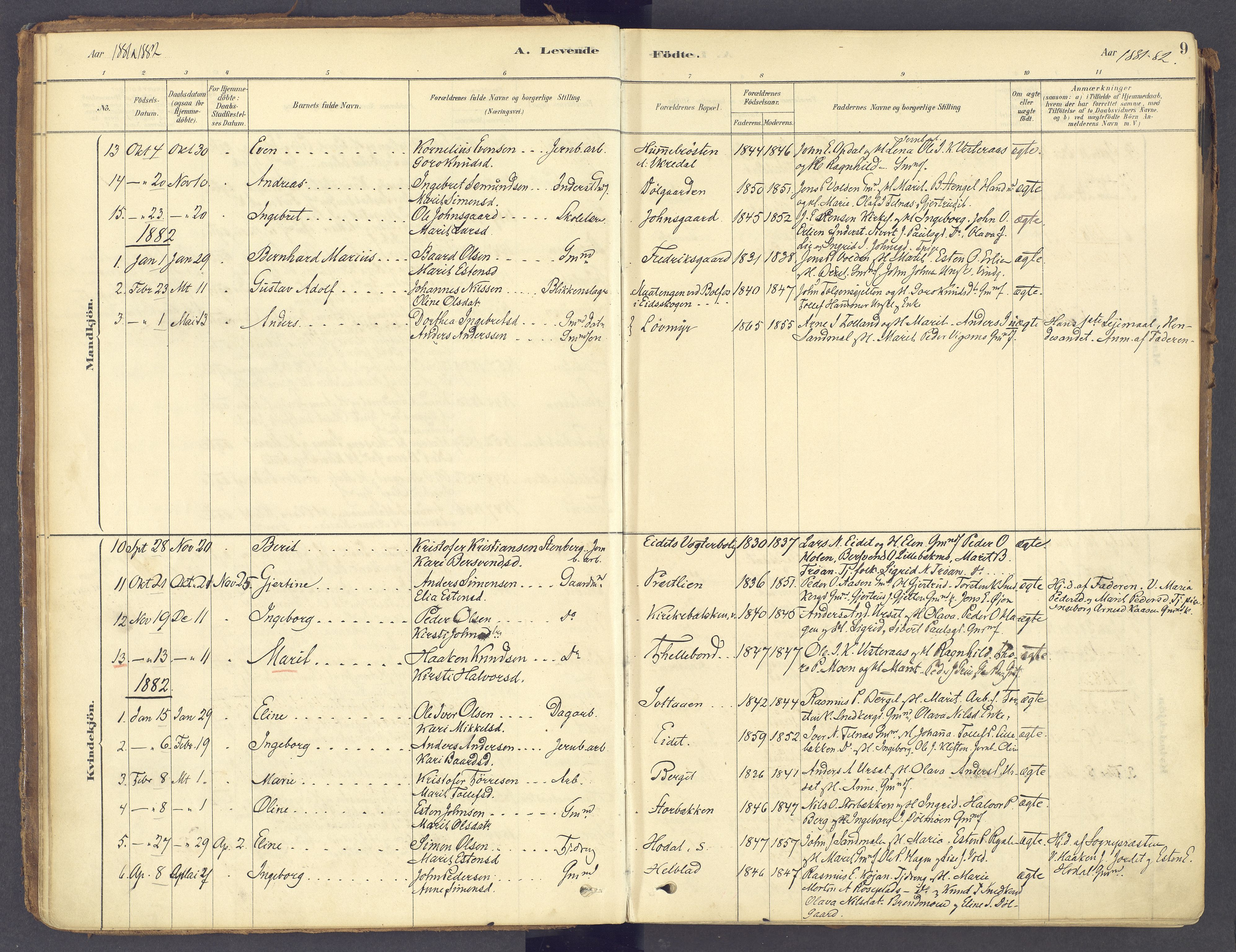 Tolga prestekontor, AV/SAH-PREST-062/K/L0011: Parish register (official) no. 11, 1877-1920, p. 9