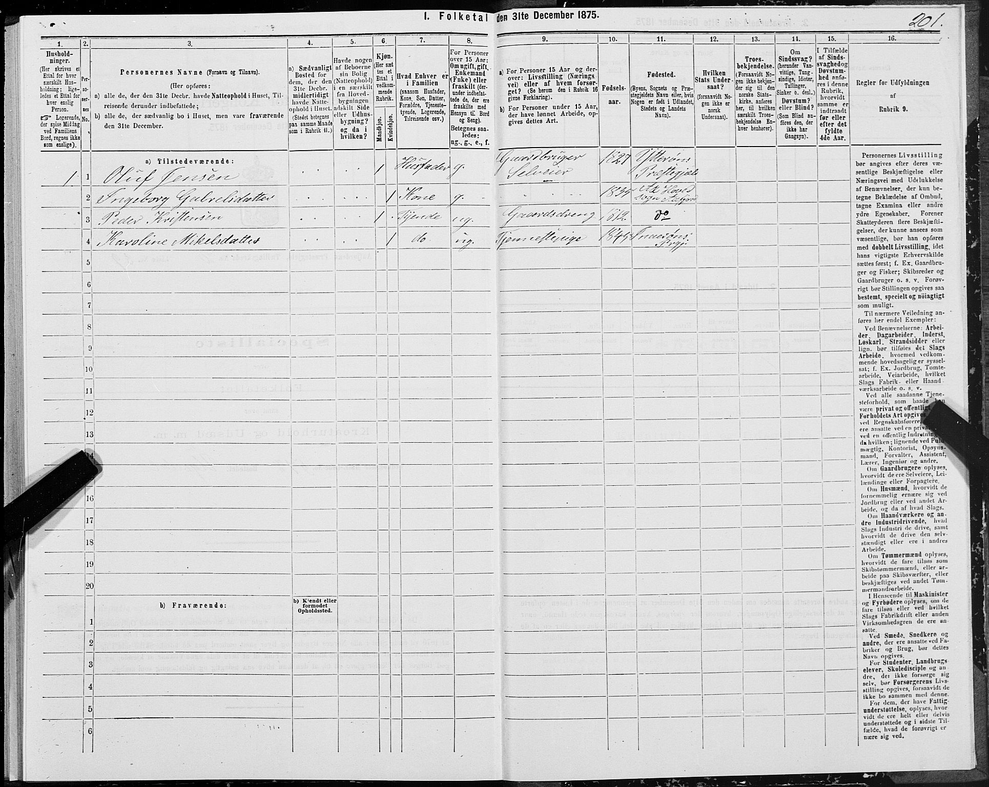 SAT, 1875 census for 1630P Aafjorden, 1875, p. 1201