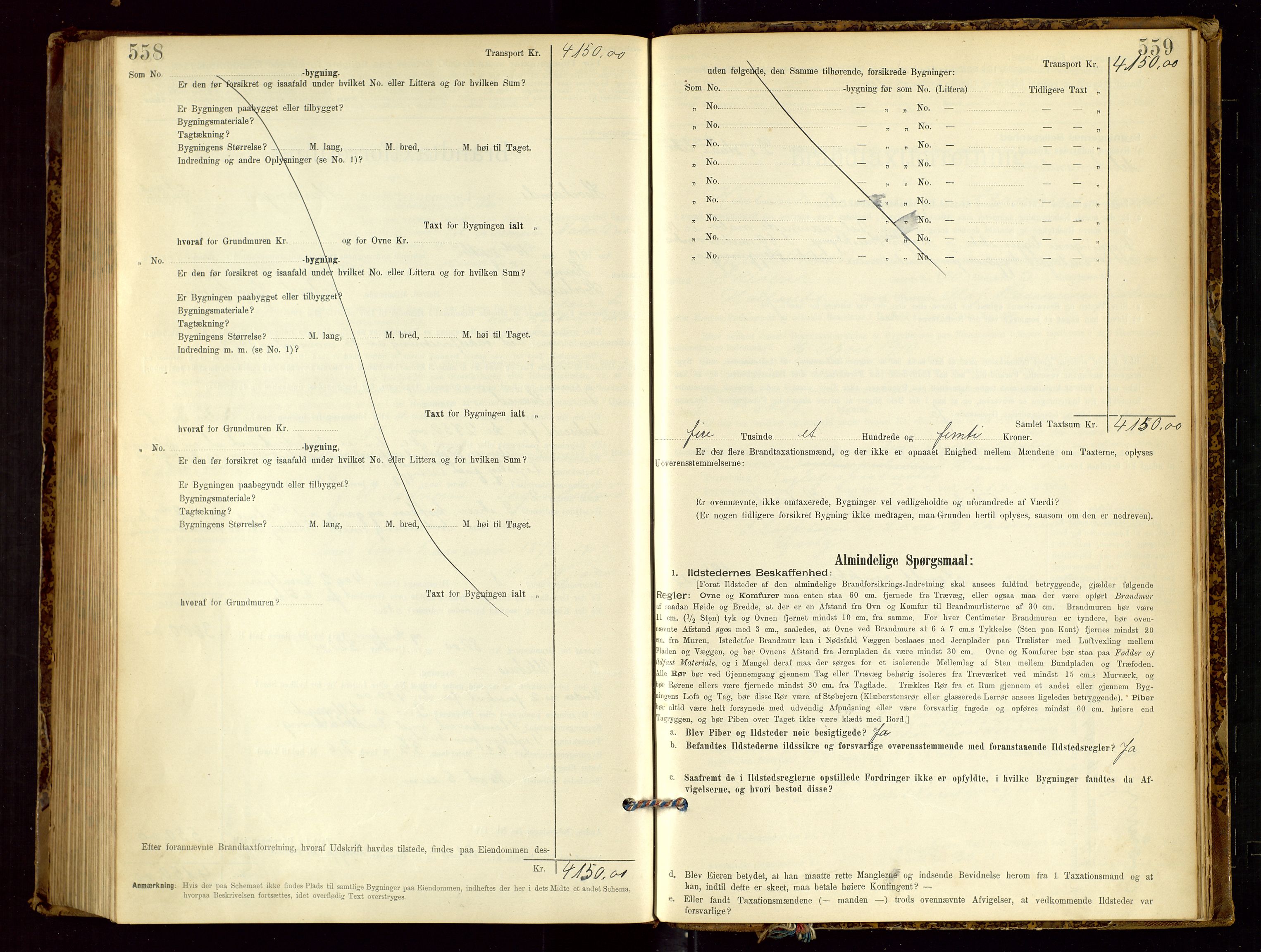 Høyland/Sandnes lensmannskontor, SAST/A-100166/Gob/L0001: "Brandtaxtprotokol", 1890-1913, p. 558-559