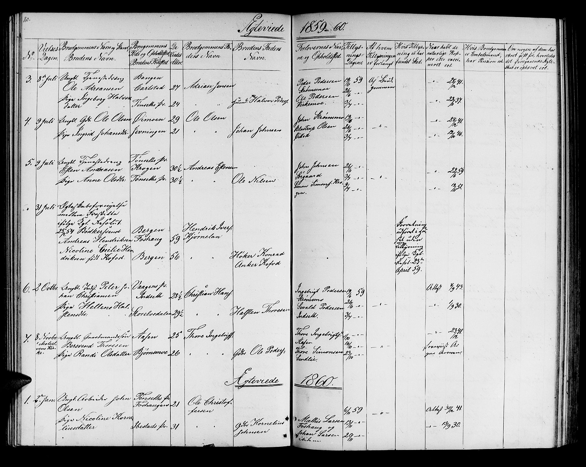 Målselv sokneprestembete, SATØ/S-1311/G/Ga/Gab/L0006klokker: Parish register (copy) no. 6, 1850-1875, p. 160