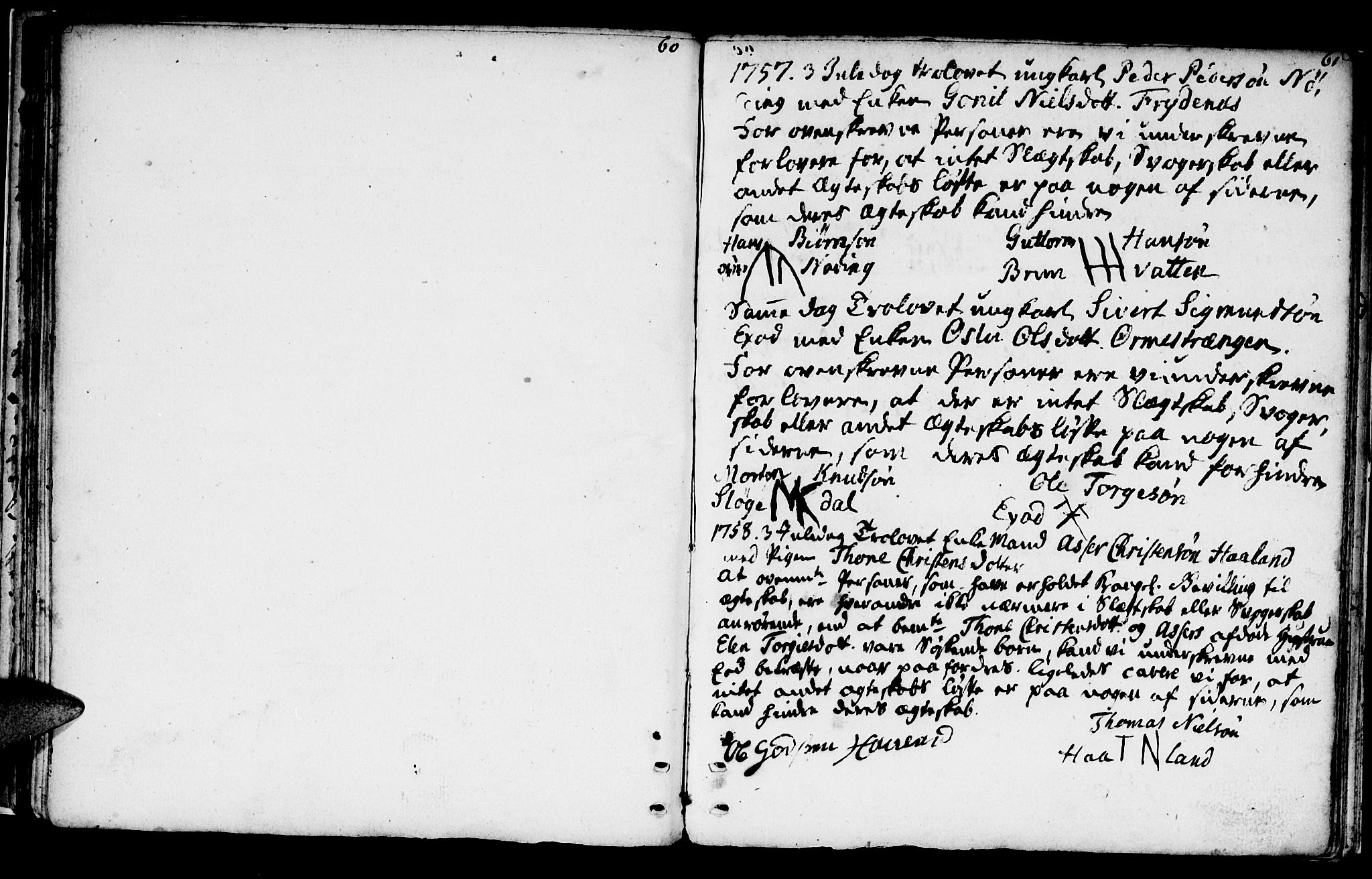 Mandal sokneprestkontor, SAK/1111-0030/F/Fa/Fab/L0002: Parish register (official) no. A 2, 1753-1801, p. 60-61