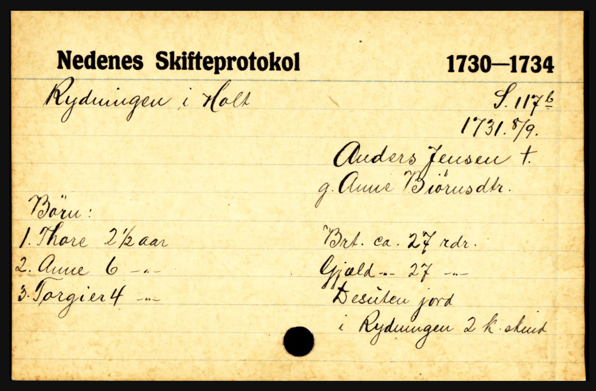 Nedenes sorenskriveri før 1824, AV/SAK-1221-0007/H, p. 24519